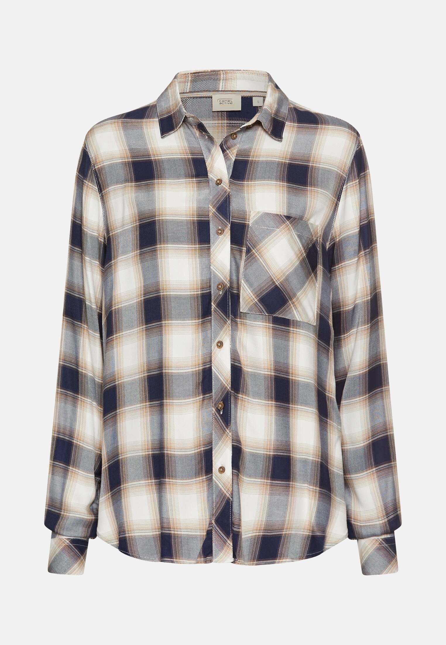 Damen Bluse aus reiner Viskose Milchweiß frontal vorn