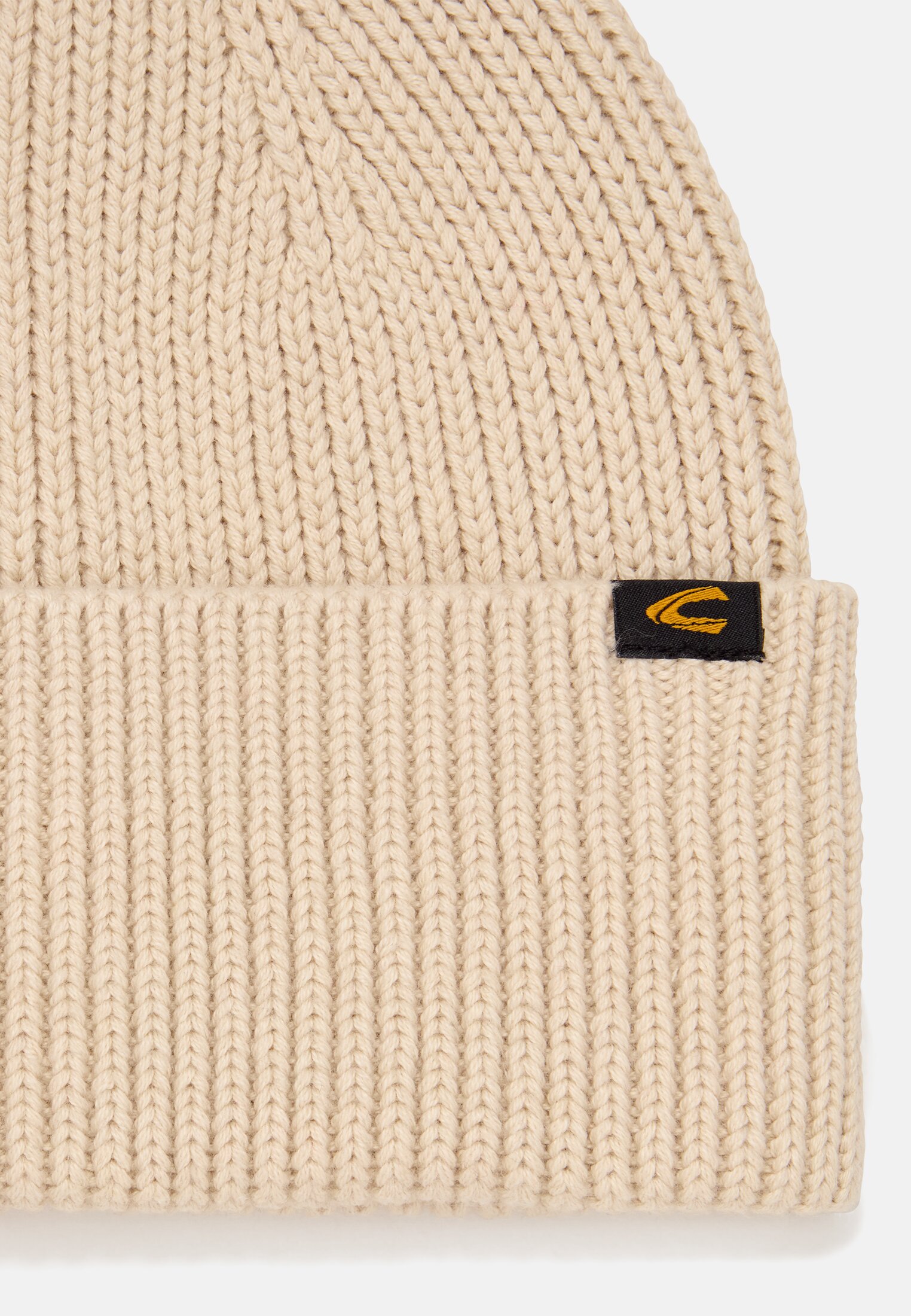 Heren Beanie van een katoen-kasjmiermix Haver achter dichtbij