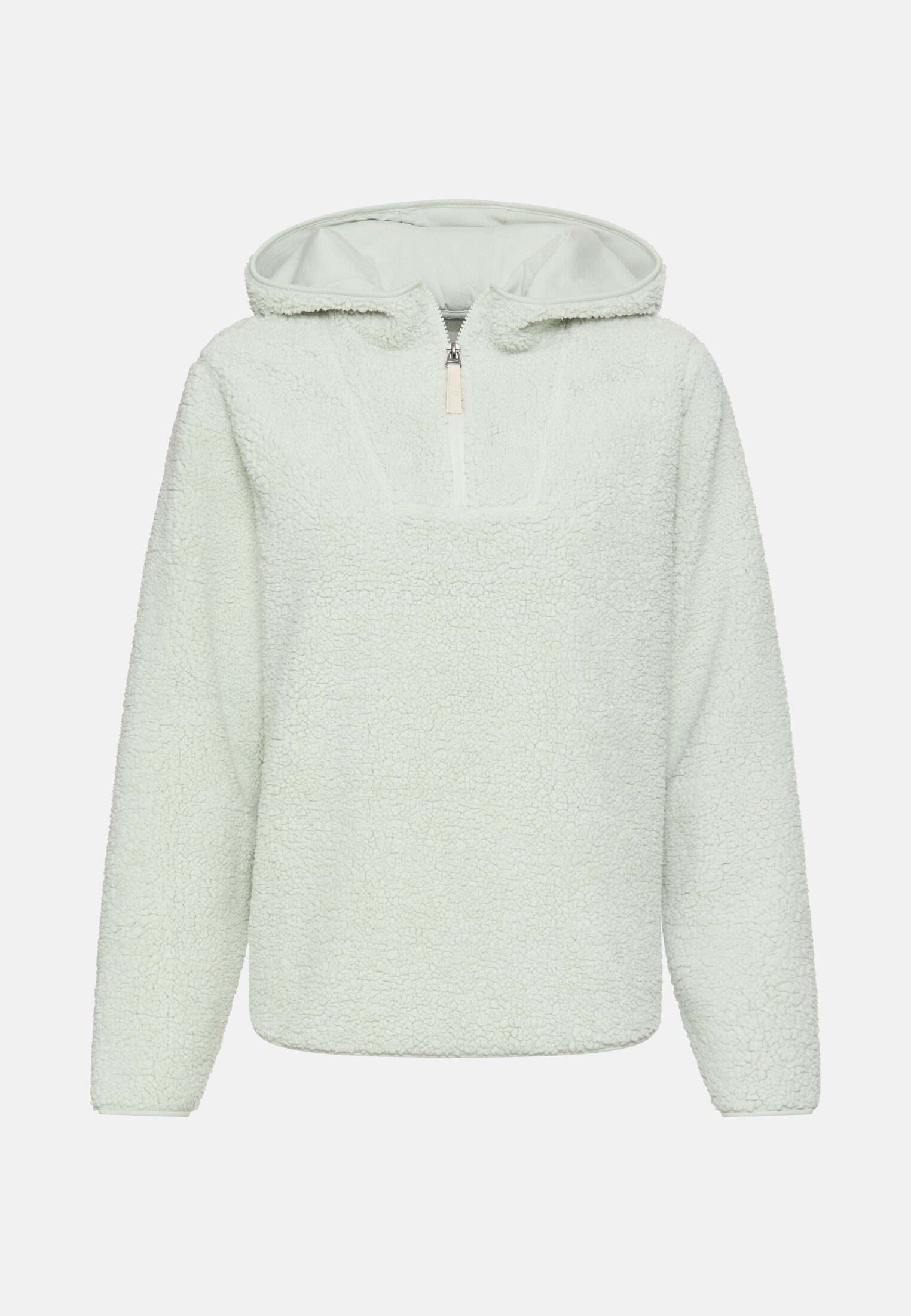 Damen Teddy-Troyer mit Reißverschluss Minze frontal vorn