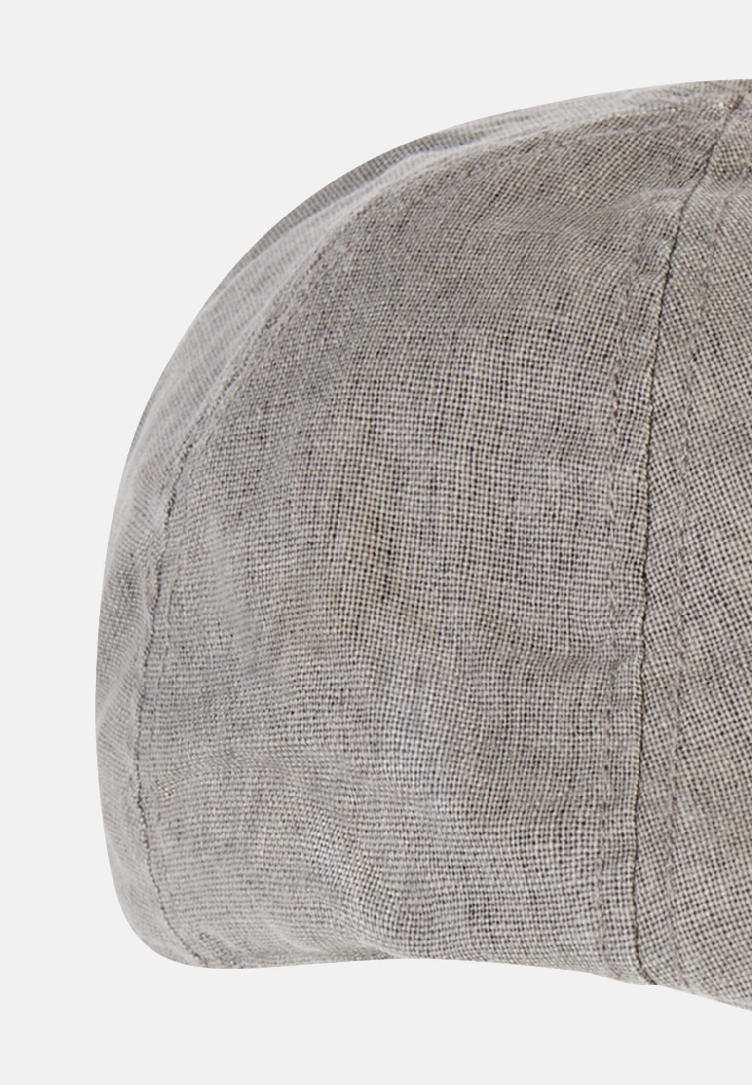 Herren Flat Cap mit Gummizug Grau vorne nah