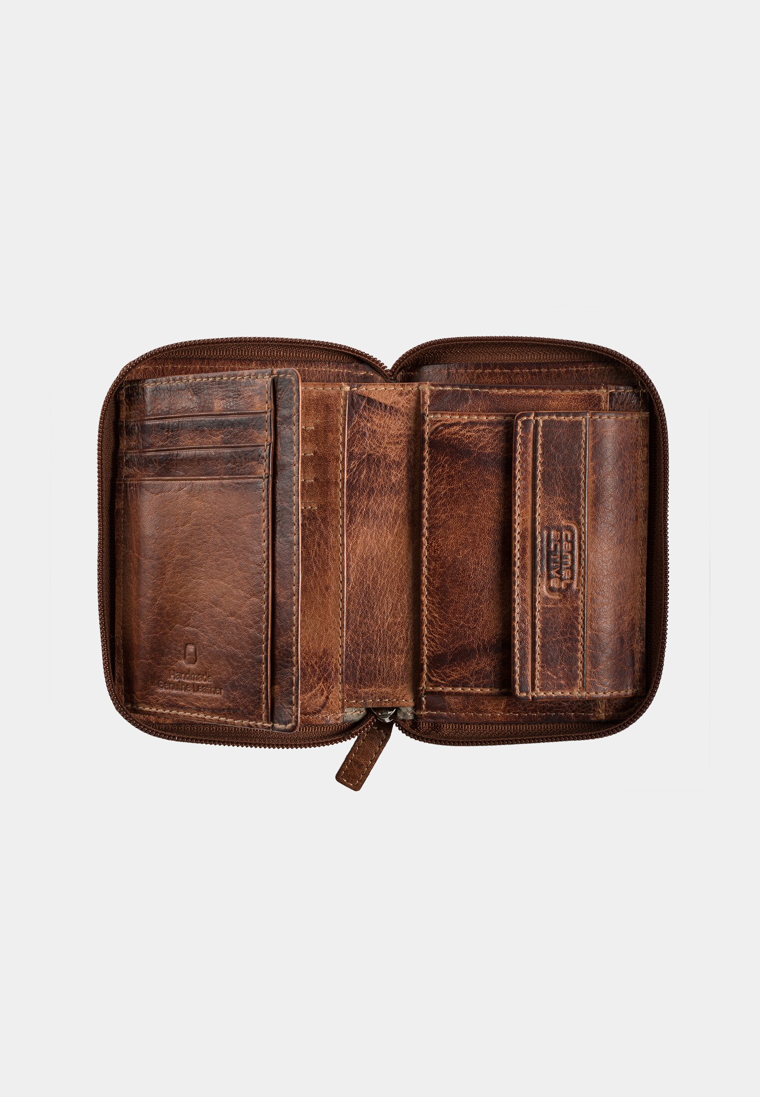 Men Wallet made from robust cowhide Brown front close