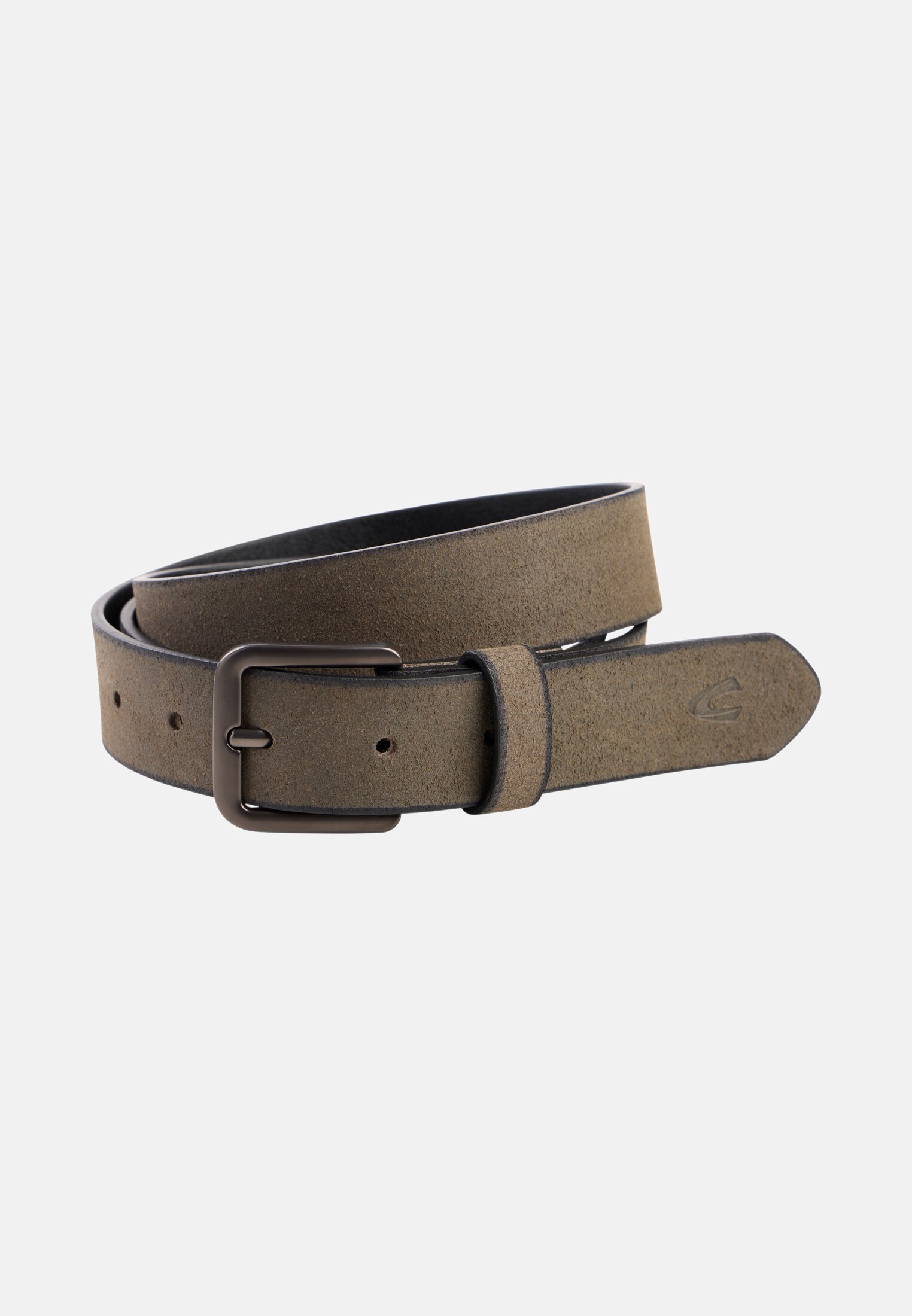Men Belt made from pure leather Grey frontal front