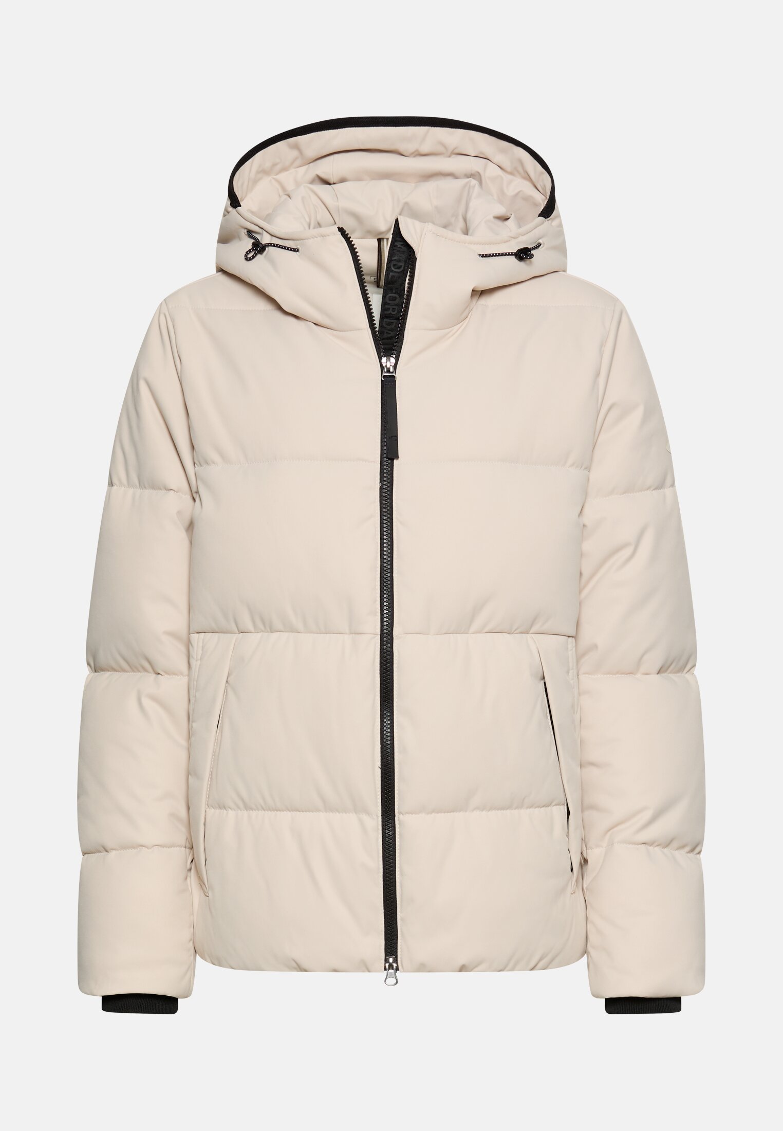 Damen Gefütterte Jacke mit reflektierenden Details Hafer frontal vorn