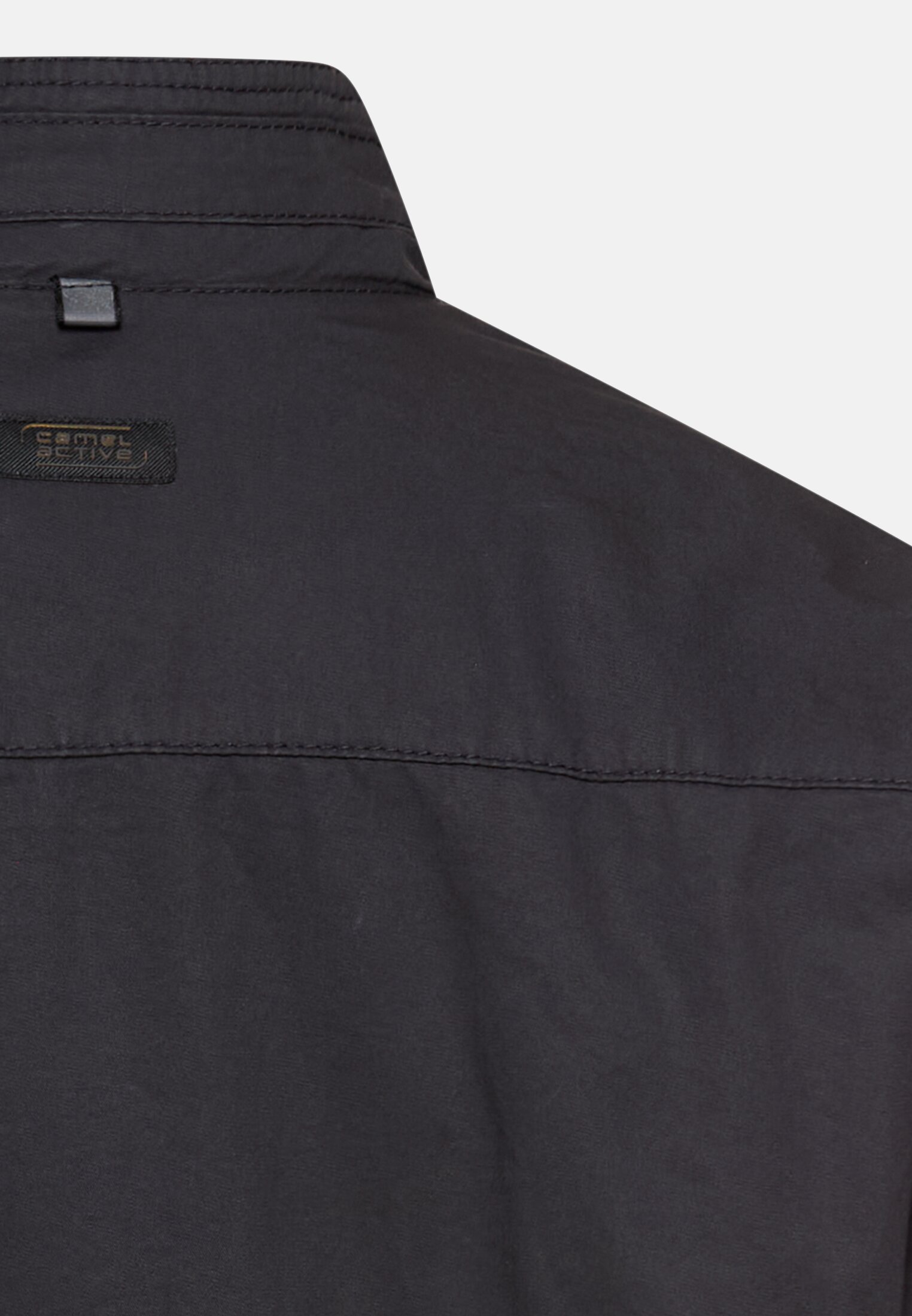 Heren Blouson met opstaande kraag Donkerblauw achter dichtbij