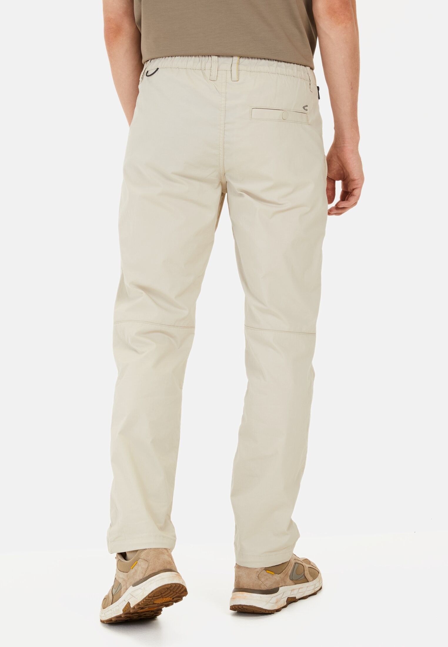 Men Lightweight chinos in a relaxed fit Beige worn back