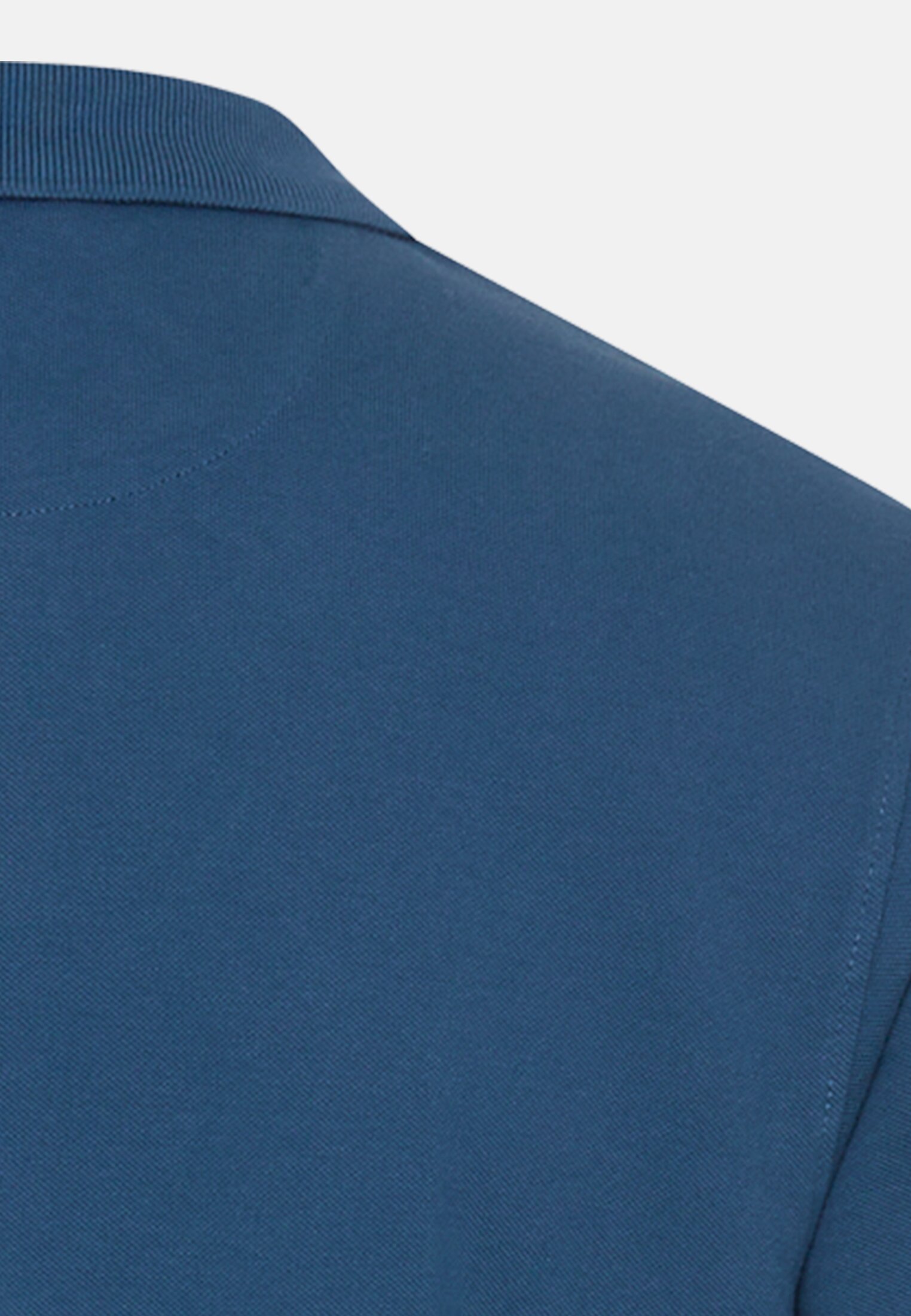 Men Polo shirt made of pure cotton Indigo Blue close back