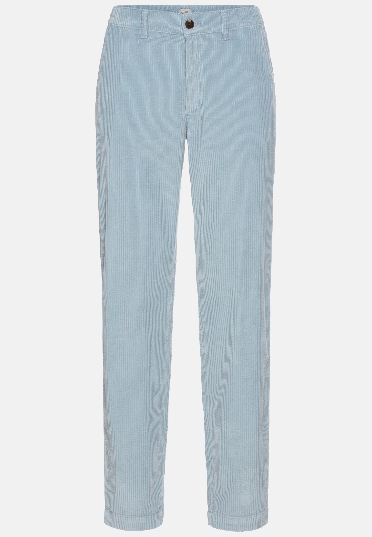 Women Cord trousers in loose fit Blue frontal front