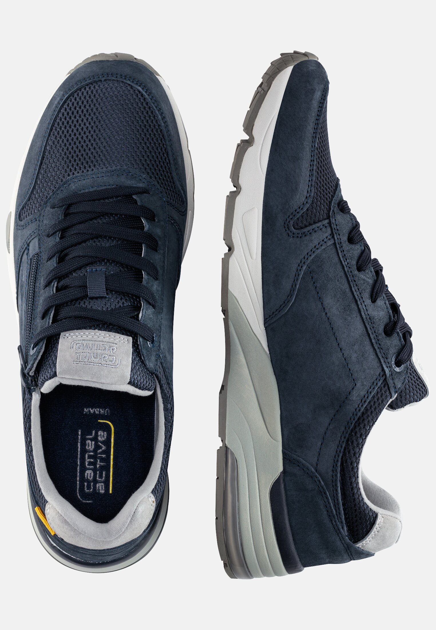 Leder Sneaker für Herren in Dunkelblau | 46 | camel active