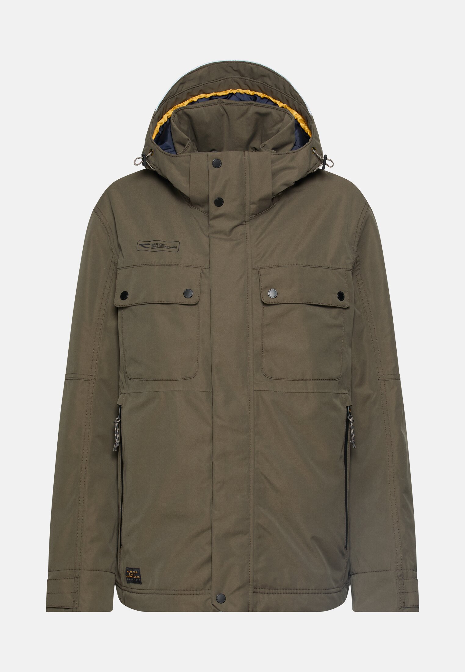 Men teXXXactive© functional jacket with removable hood Dark Green frontal front