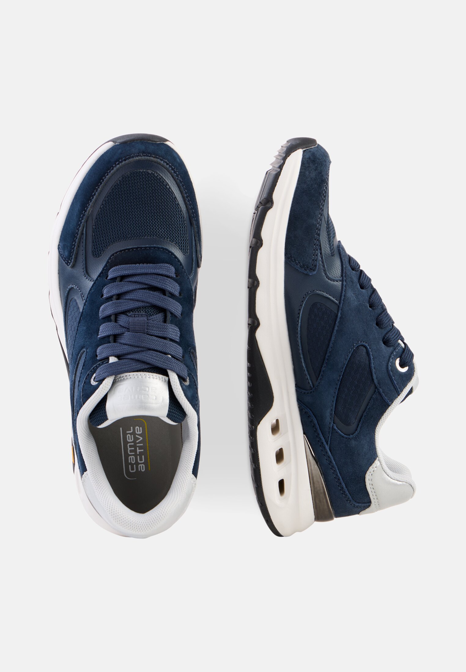 Damen Casual Sneaker mit Komfort Fußbett Navy frontal oben