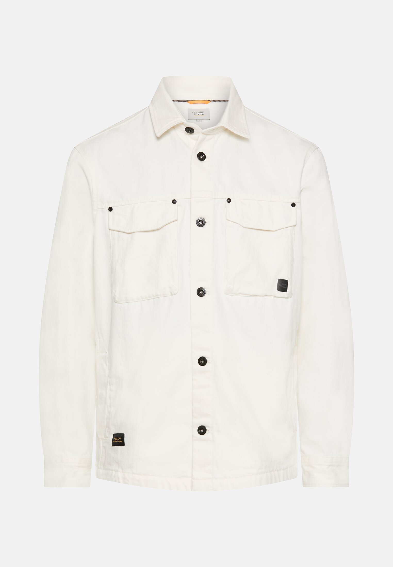 Men Long-sleeved shirt made of pure cotton Off-white frontal front