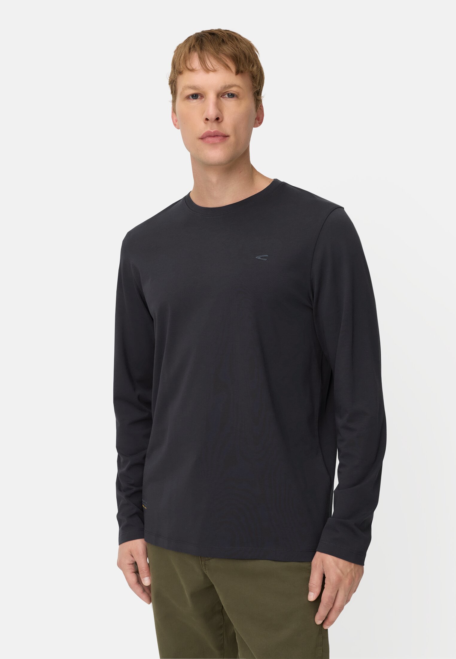 Men fleXXXactive® long-sleeved shirt with Stay Fresh function Navy Blue worn front