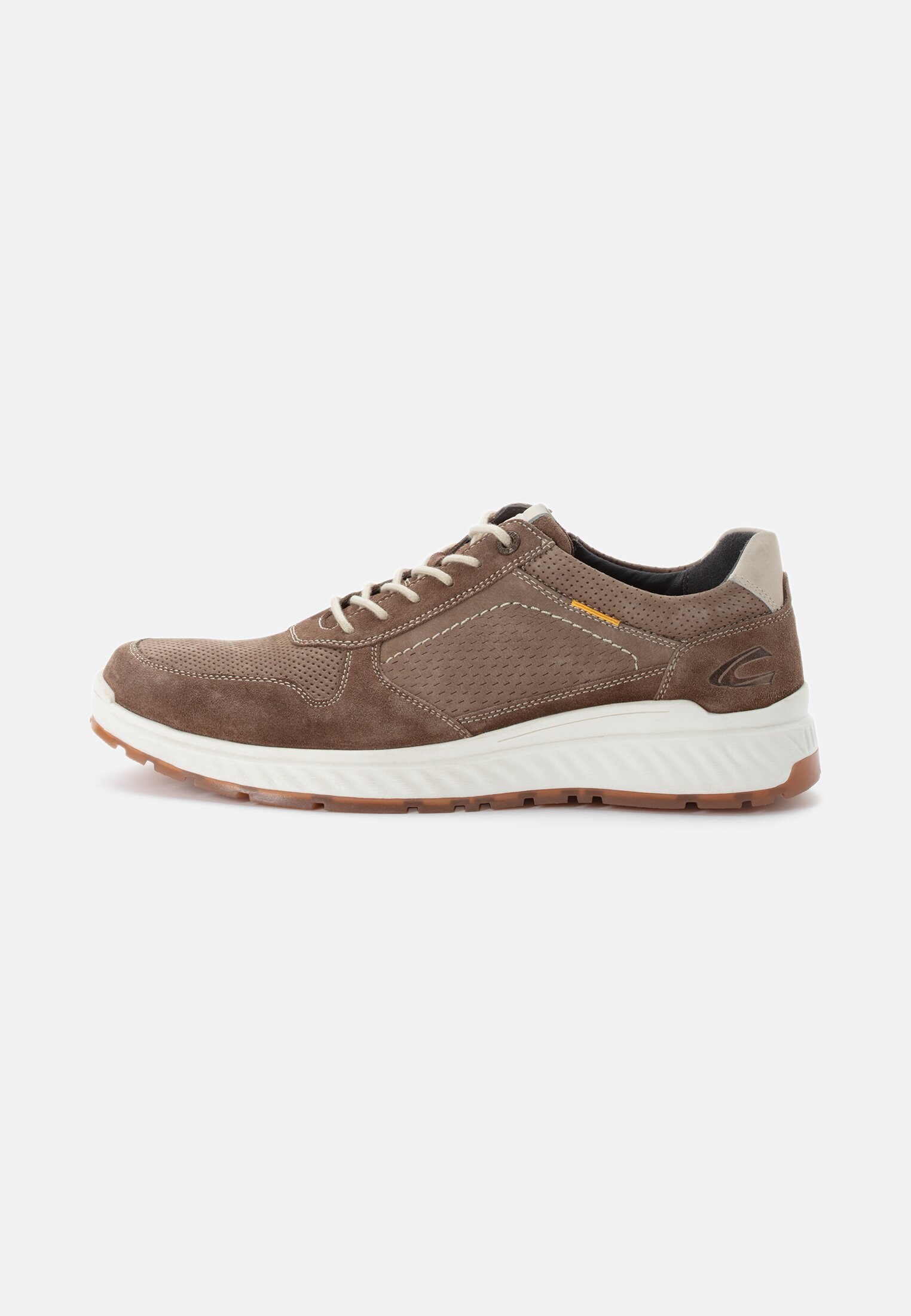 Herren Sneaker aus Nubukleder Braun frontal vorn