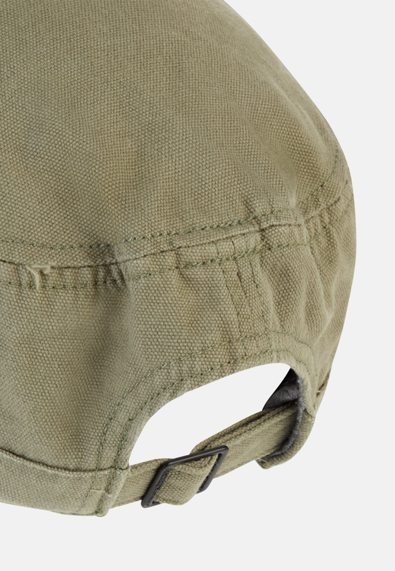 Herren Größenverstellbare Kuba-Cap aus Organic Cotton Khaki hinten nah