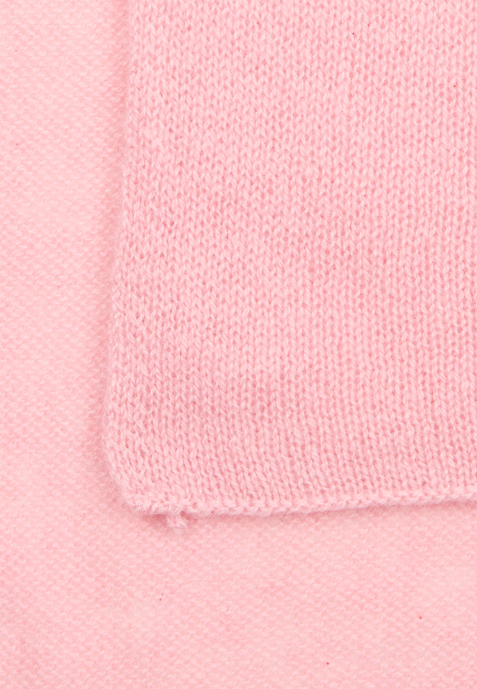 Damen Kaschmirschal aus weichem Polyester mit Strickoptik Pink vorne nah