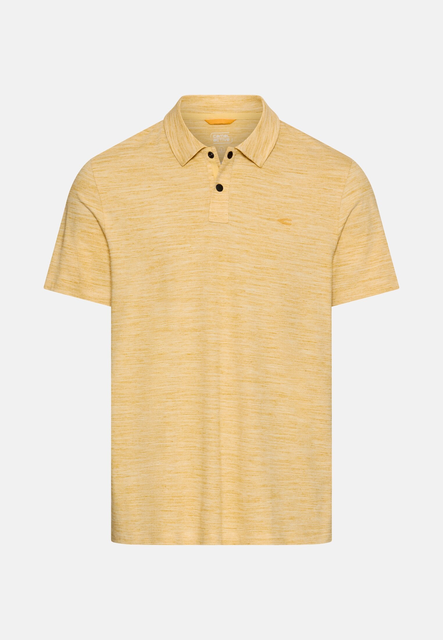 Herren Poloshirt mit Quick Dry Funktion Sonnengelb frontal vorn