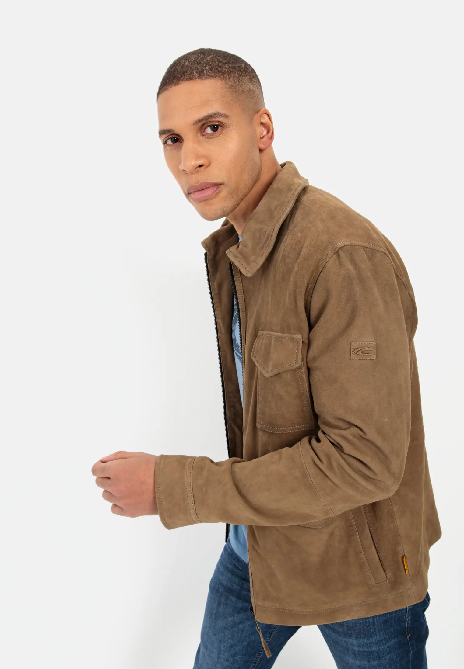 Leder Blouson für Herren in Braun | 48 | camel active