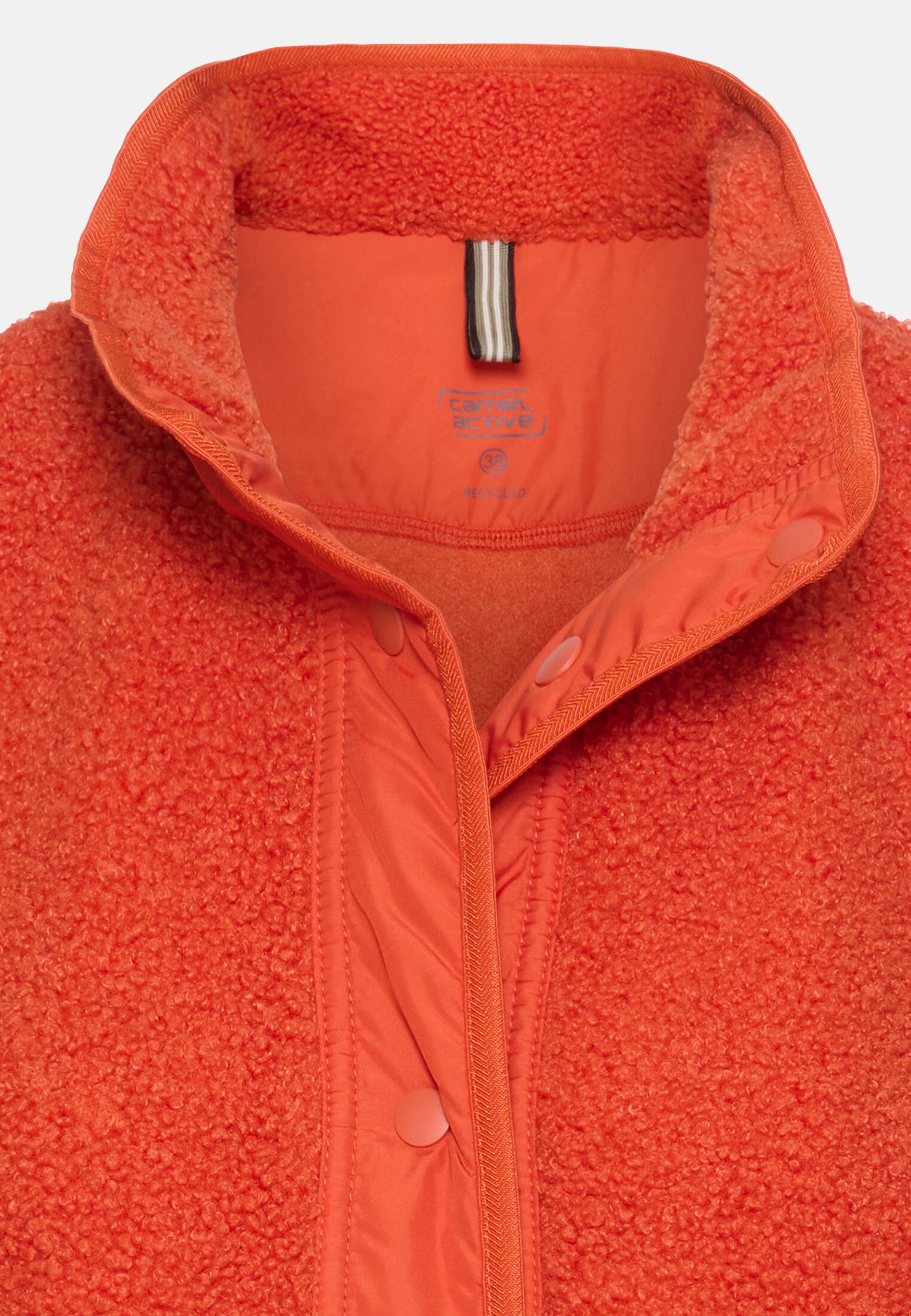 Women Teddy vest with a stand-up collar front close