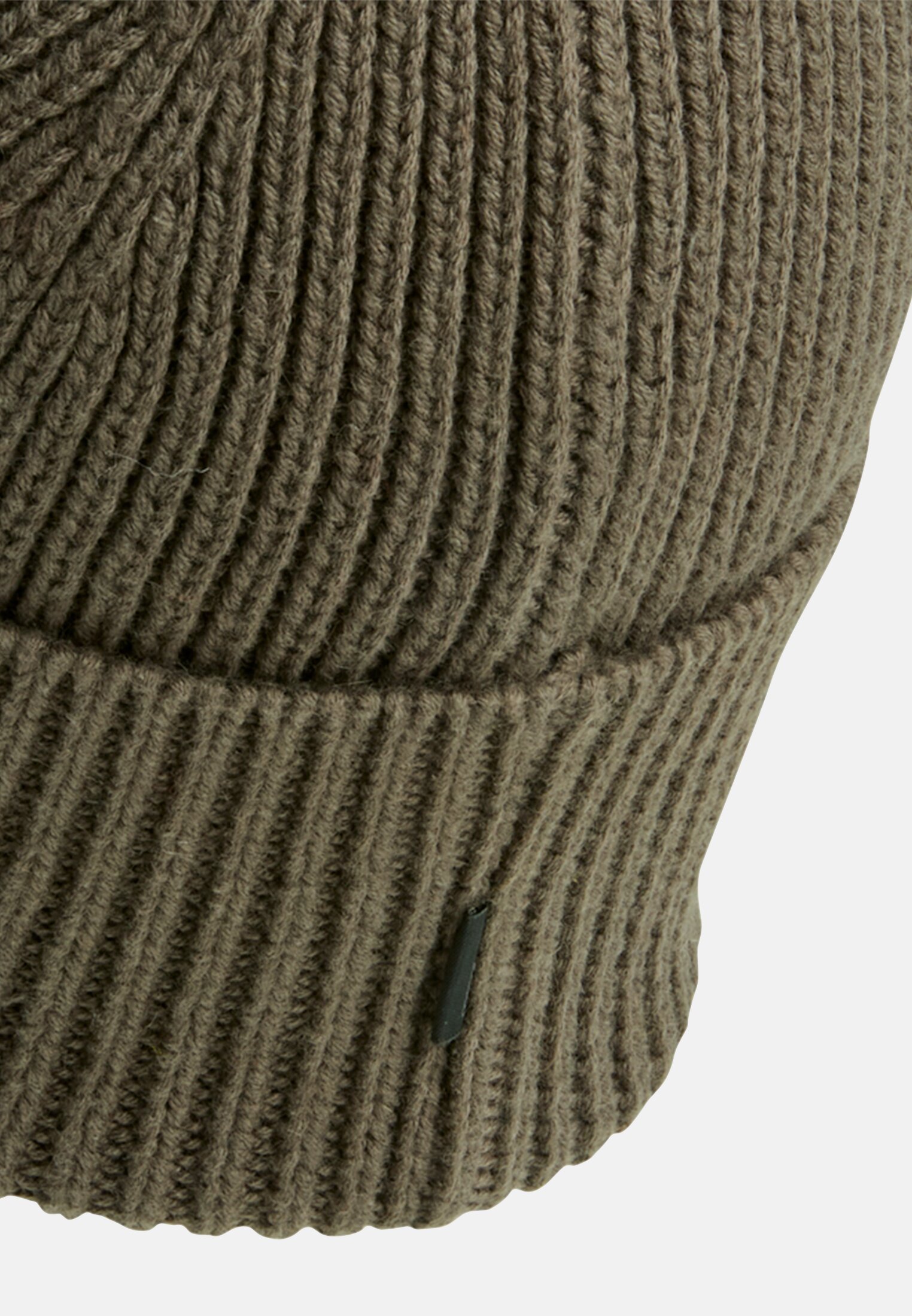 Men Beanie made from a cotton-cashmere blend Dark brown close back