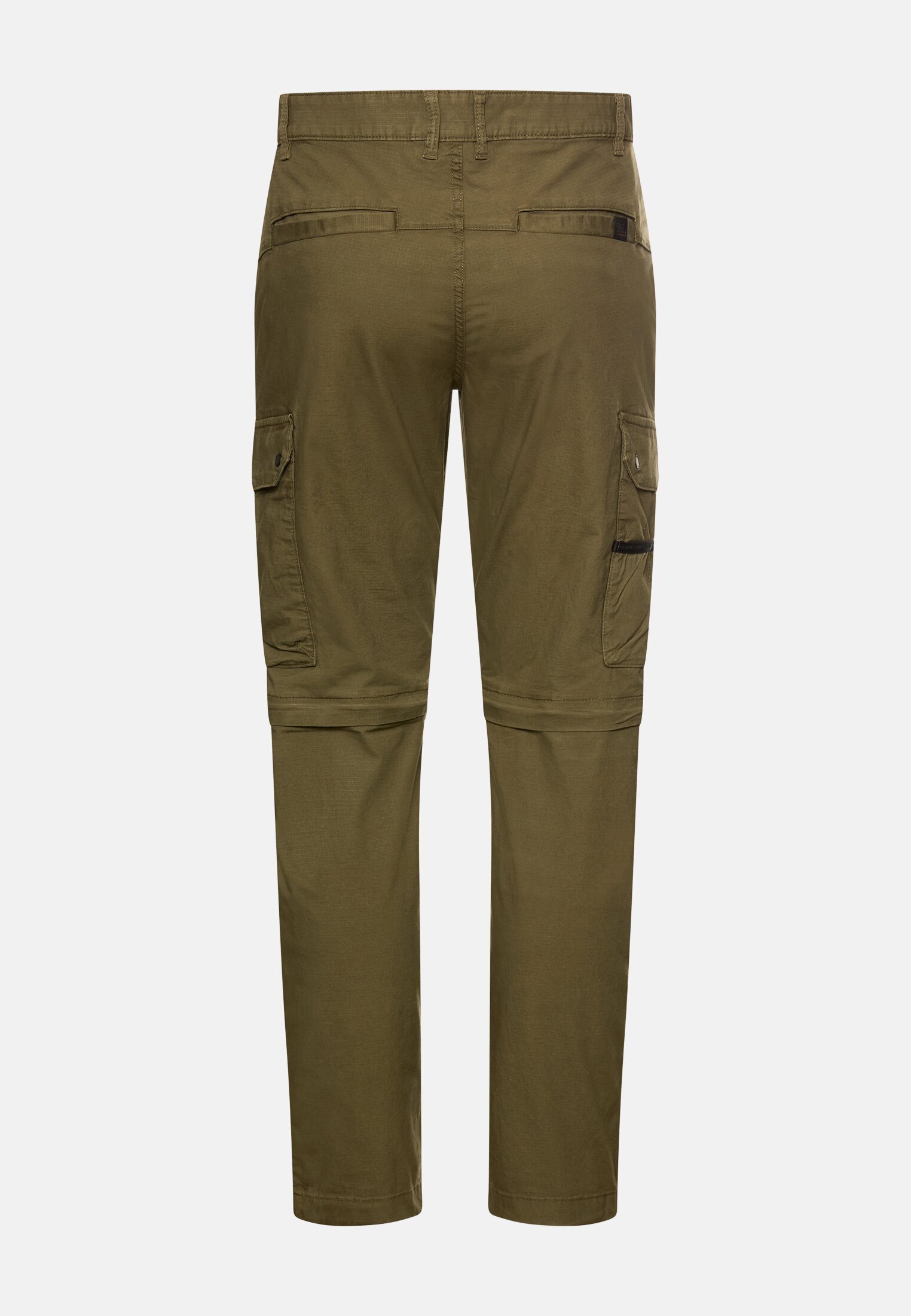 Heren Cargo broek met veiligheidstas Olijfgroen frontaal achter