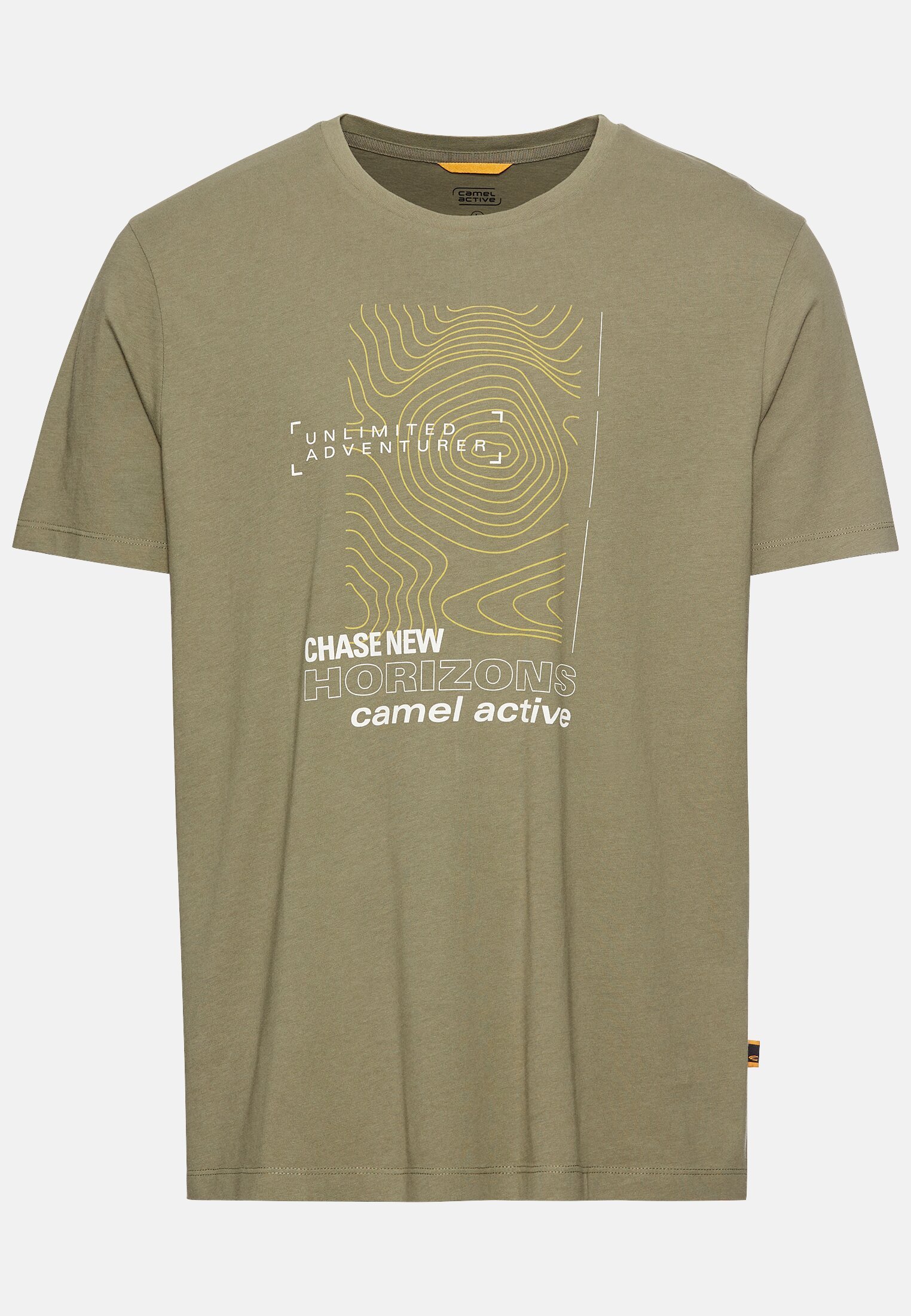 Men T-shirt made from organic cotton Dark green frontal front