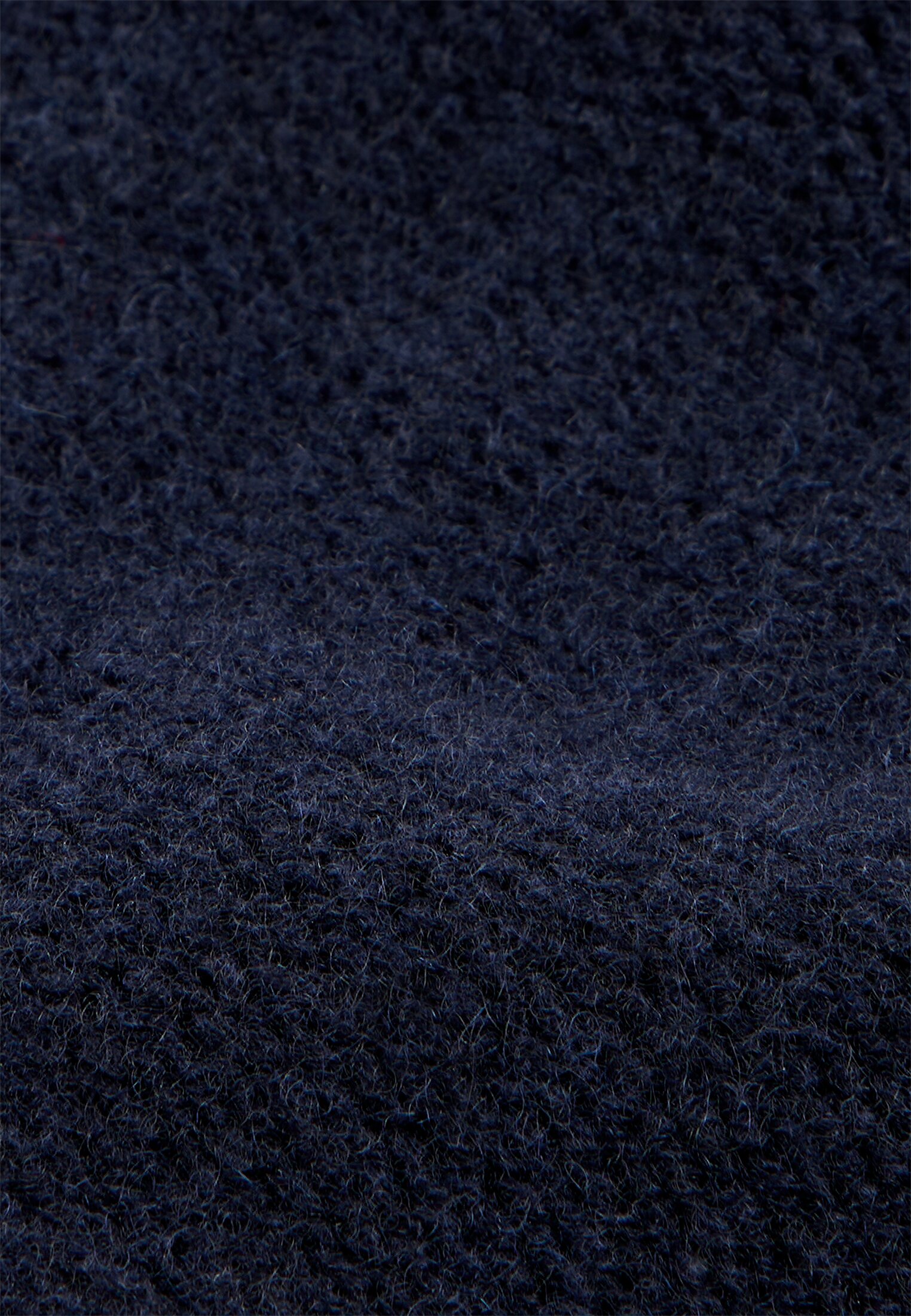 Damen Strickbeanie aus Kaschmir Dunkelblau frontal oben