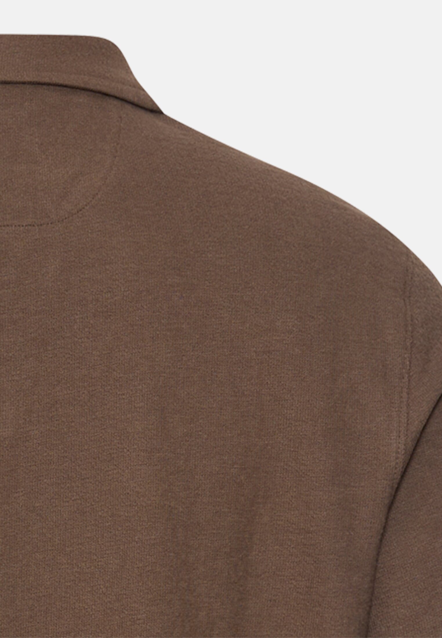 Men Polo shirt made of pure cotton Mud Brown close back