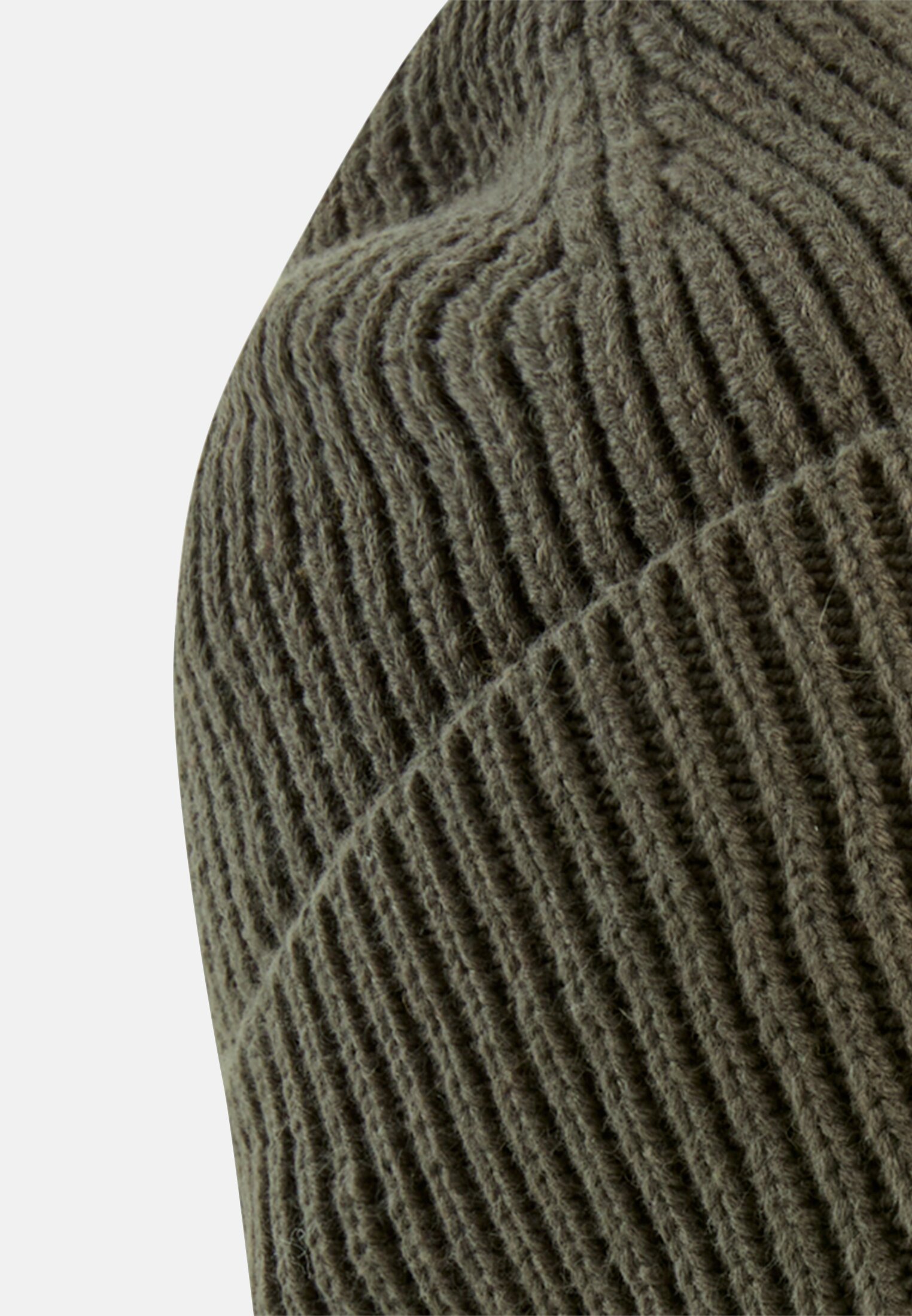 Men Beanie made from a cotton-cashmere blend Dark brown front close