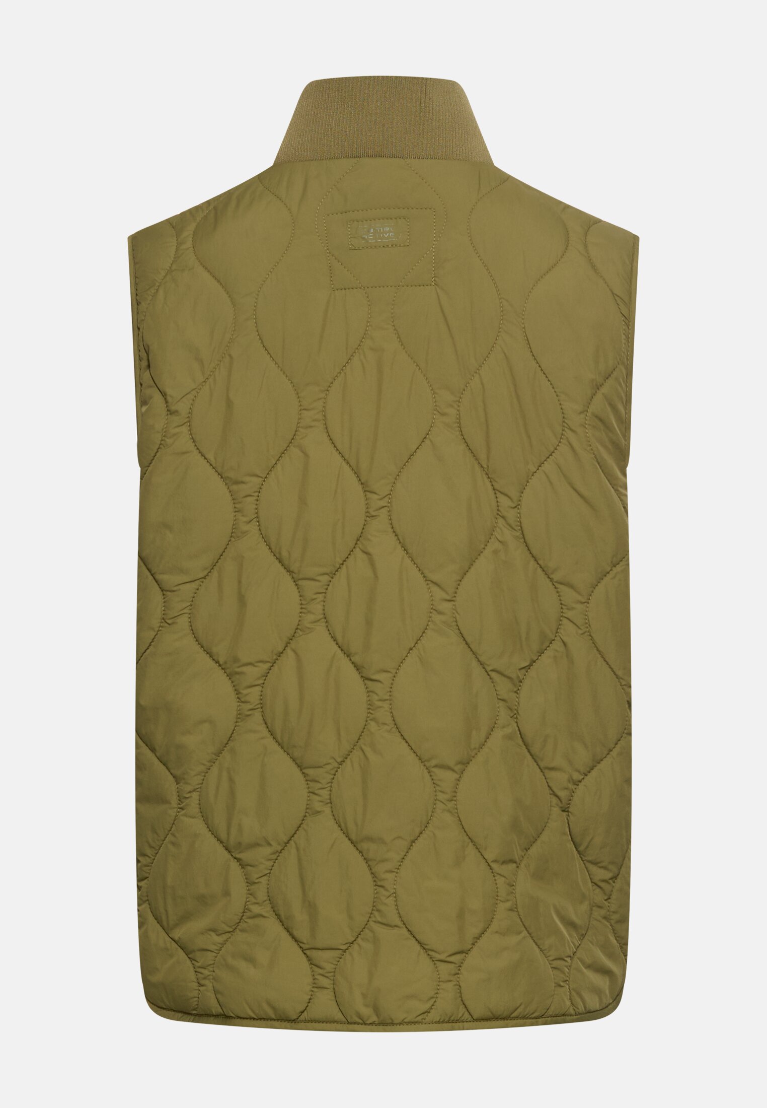 Damen Weste mit Stehkragen Oliv frontal hinten