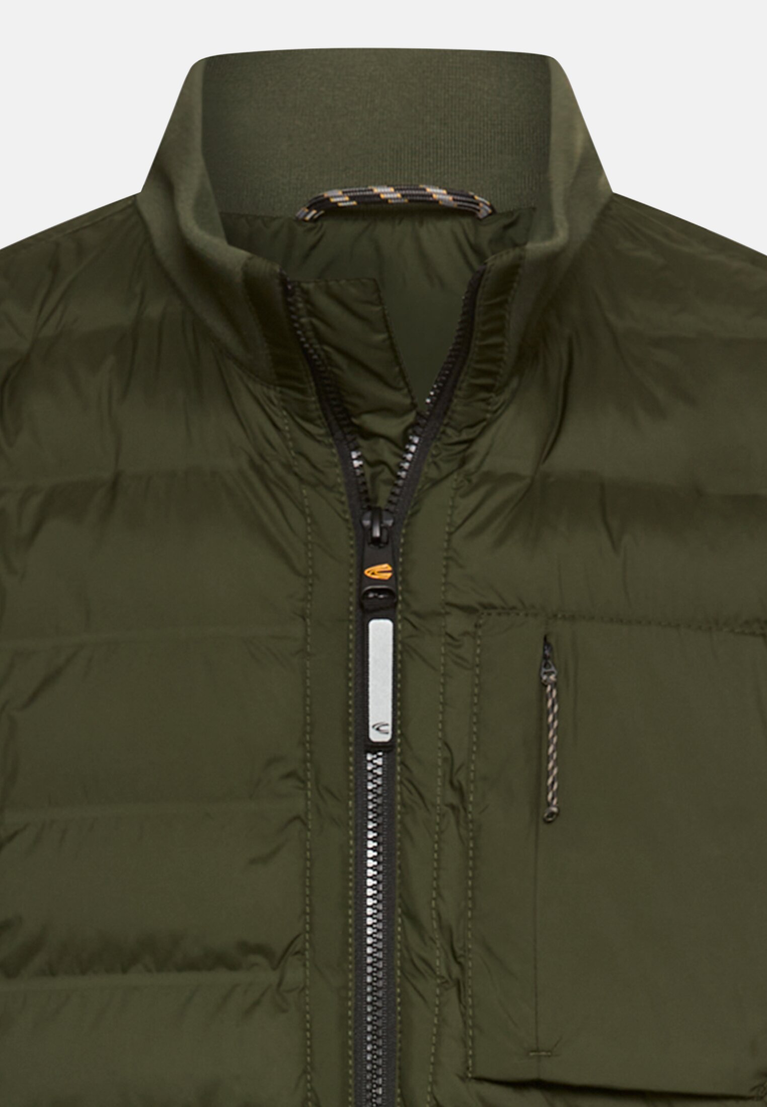 Herren Blouson im Stepp-Fleece-Mix Waldgrün frontal vorn