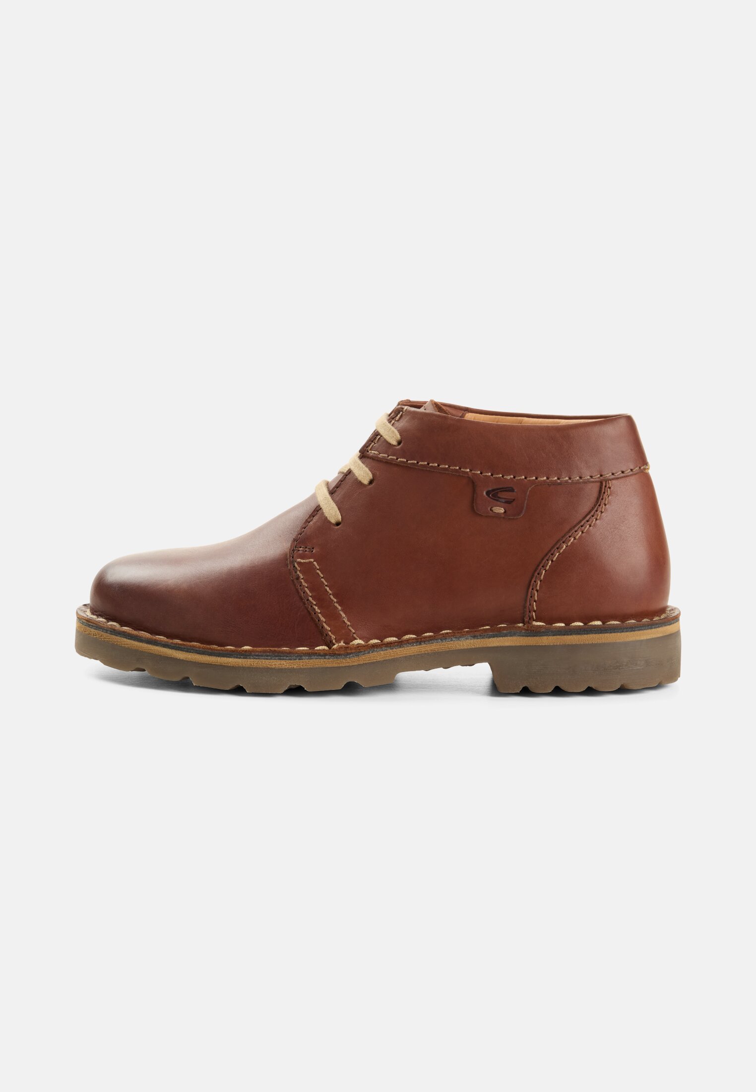 Men Lace-up shoe made of genuine leather Brown frontal front