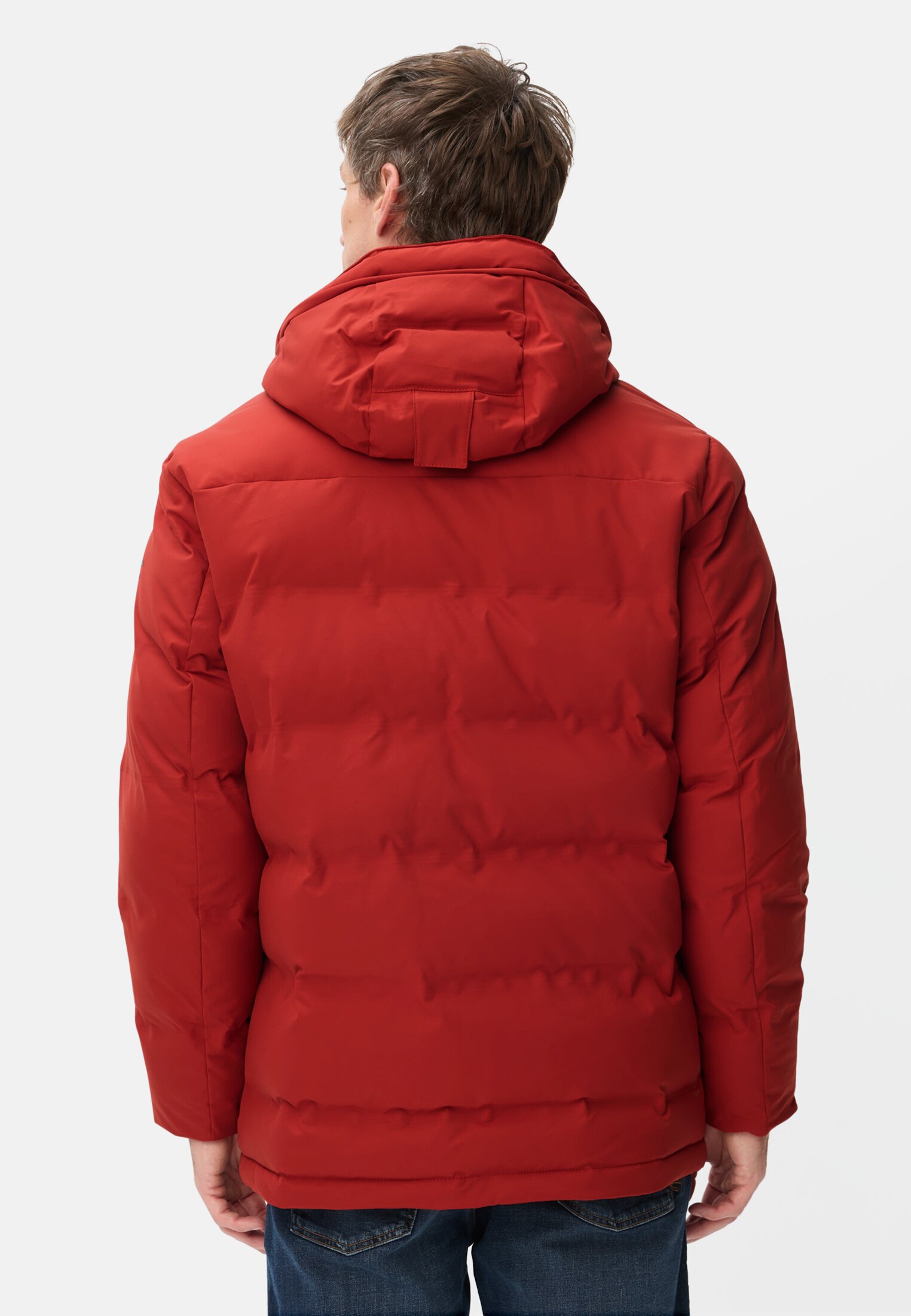 Herren teXXXactive® Funktionsjacke mit versiegelten Nähten Rot getragen hinten
