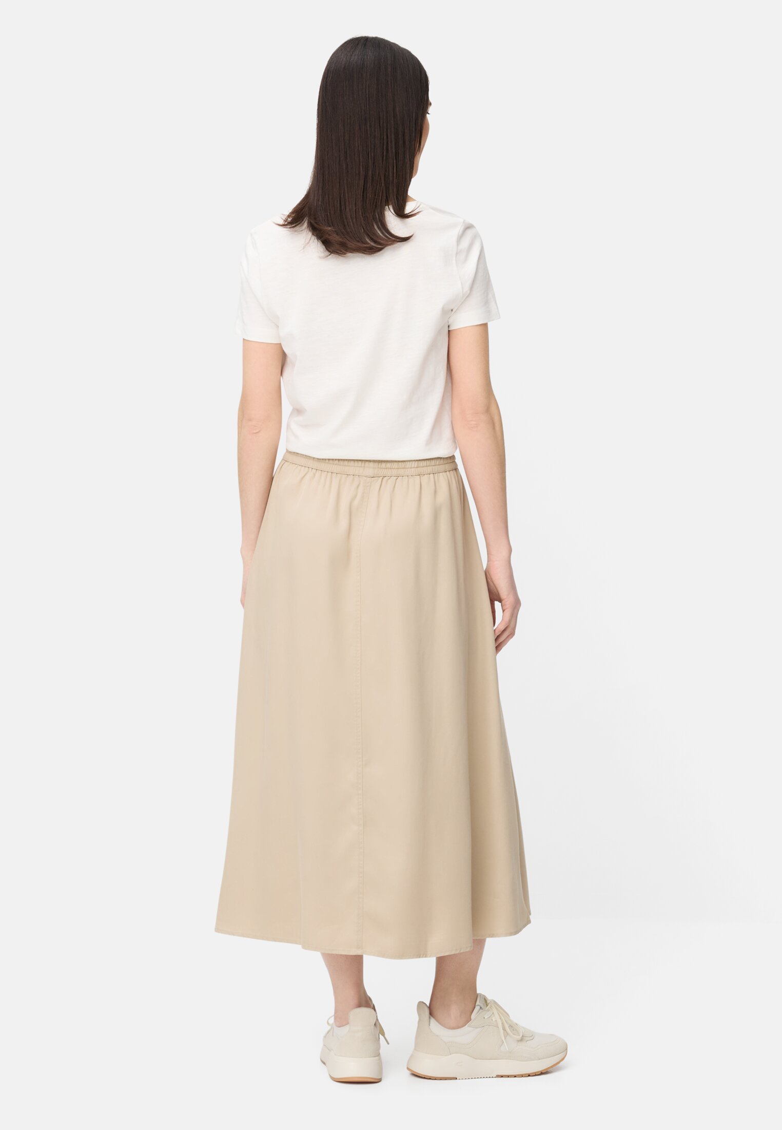 Women Skirt with drawstring Sand worn back