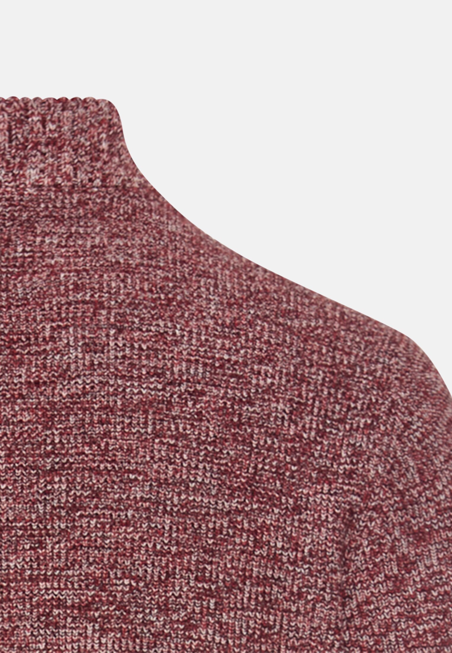 Herren Strickjacke aus einem soften Baumwollmix Bernsteinrot hinten nah