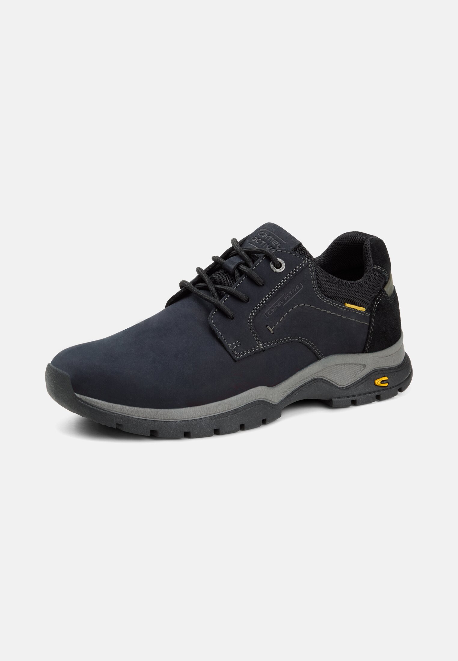 Men Sneakers made of leather-textile mix Black frontal back