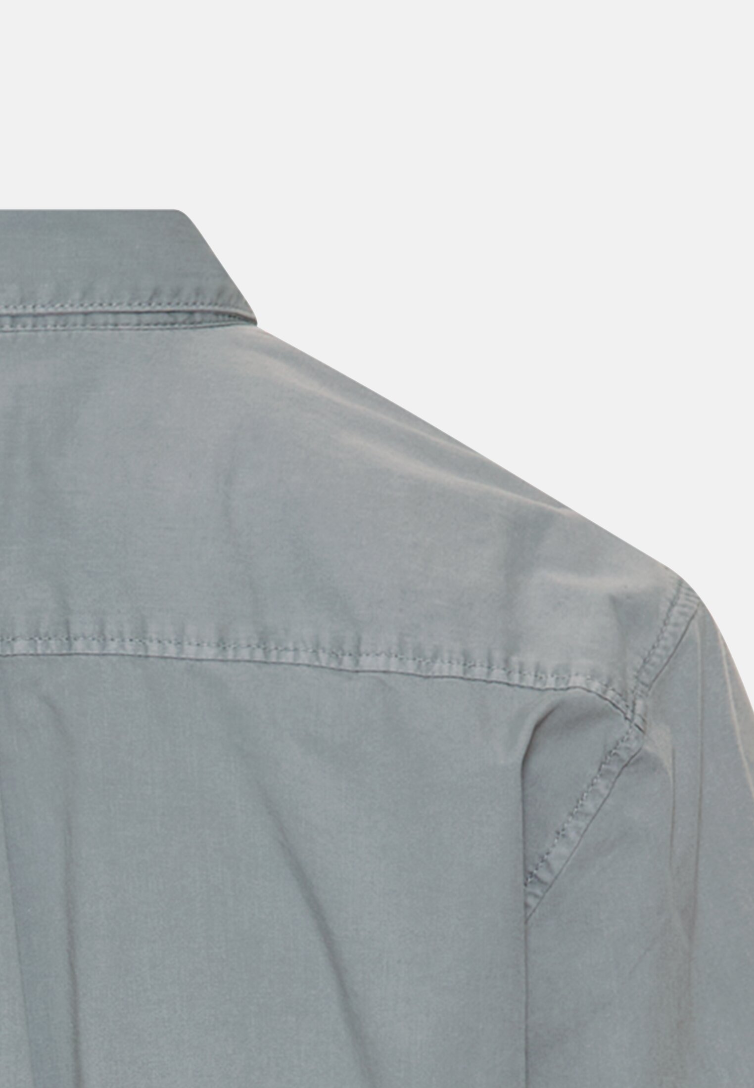 Men Long-sleeve shirt with button-down collar Stone blue close back