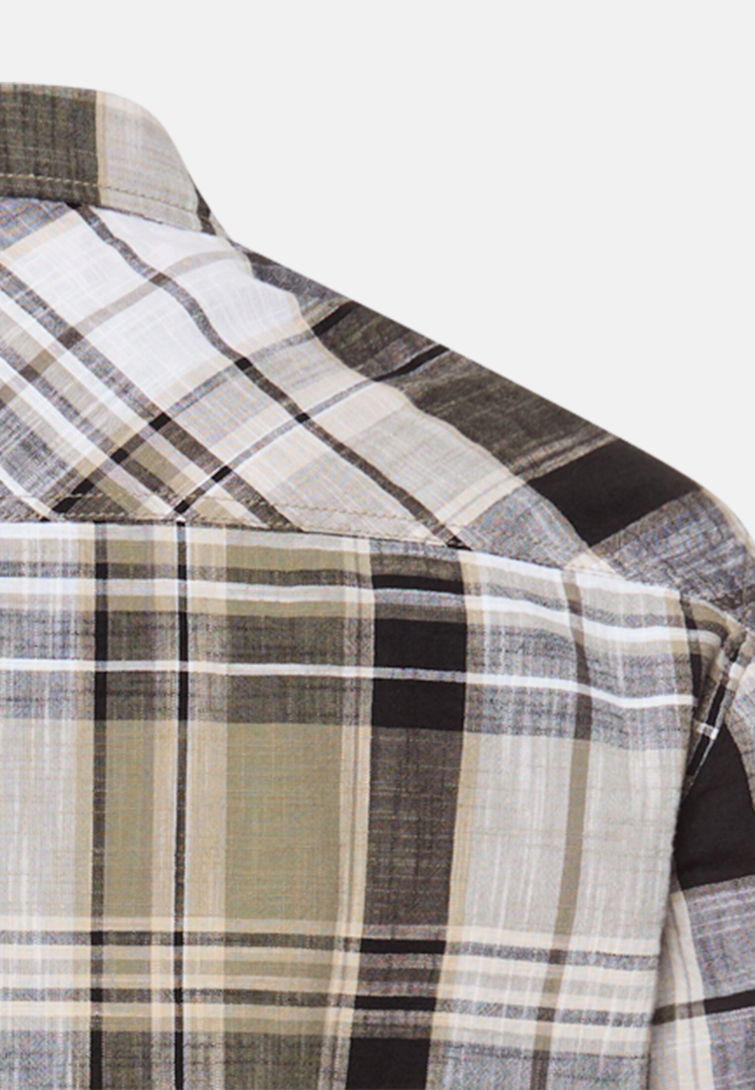 Men Check shirt made from 100% cotton Green close back