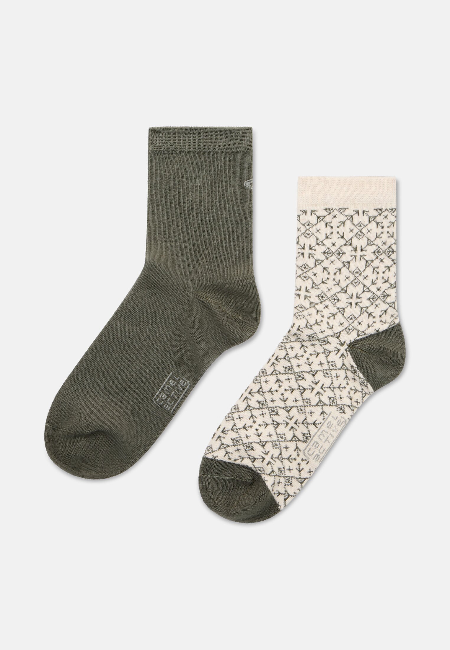 Women Pack of two pairs of socks Green frontal top
