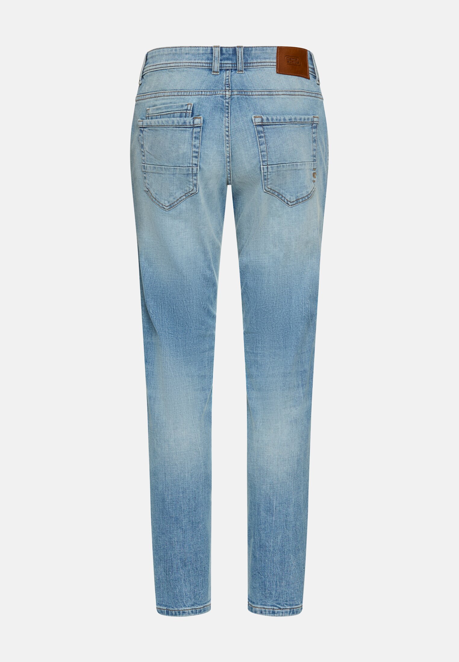 Men 5-Pocket Regular Fit Pants with Elastic Material Pale blue frontal back