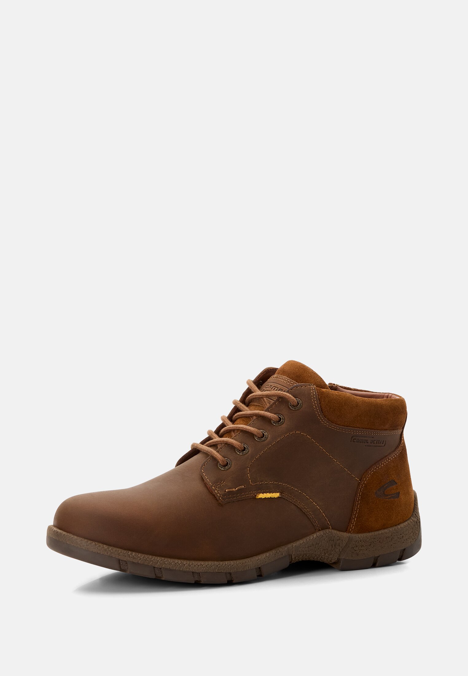 Herren Gefütterte Boots mit gepolstertem Schaft Braun frontal hinten