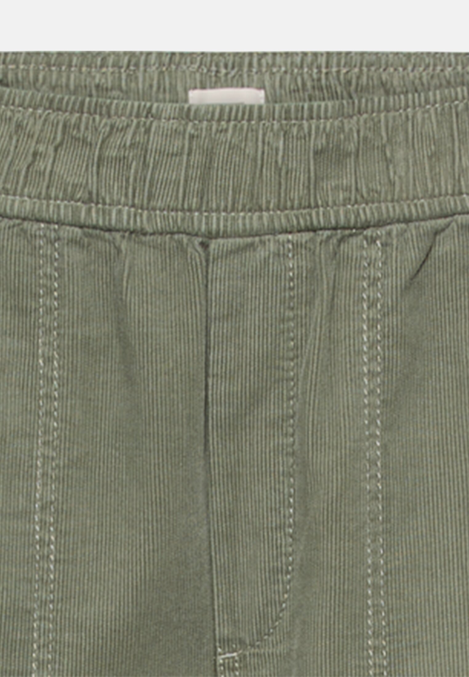 Damen Cargo-Hose aus reiner Baumwolle Graugrün vorne nah