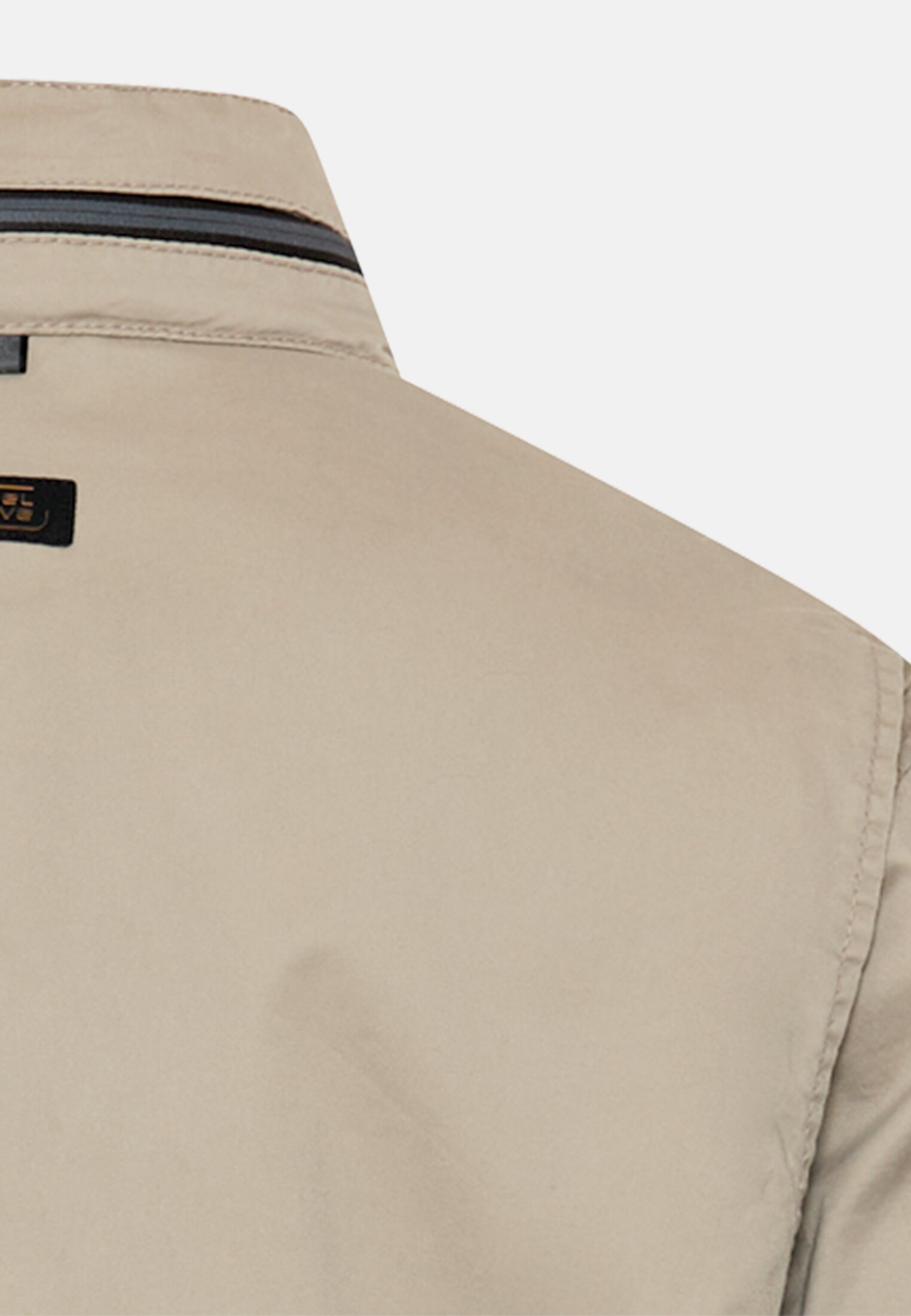 Heren Blouson met oprolbare capuchon Beige achter dichtbij