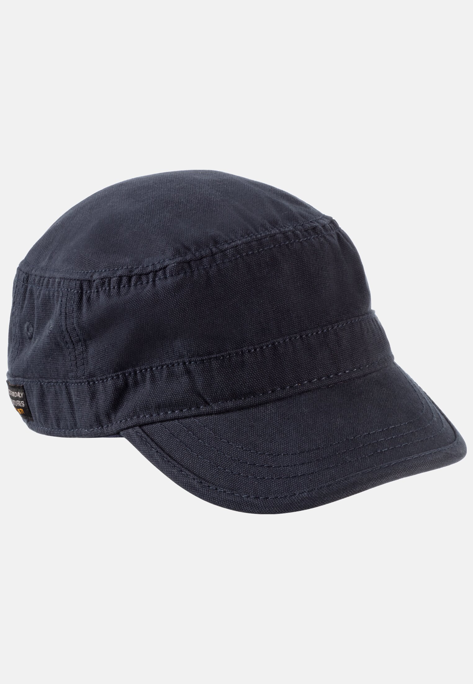 Herren Kuba Cap aus gewaschenem Canvas Dunkelblau frontal vorn