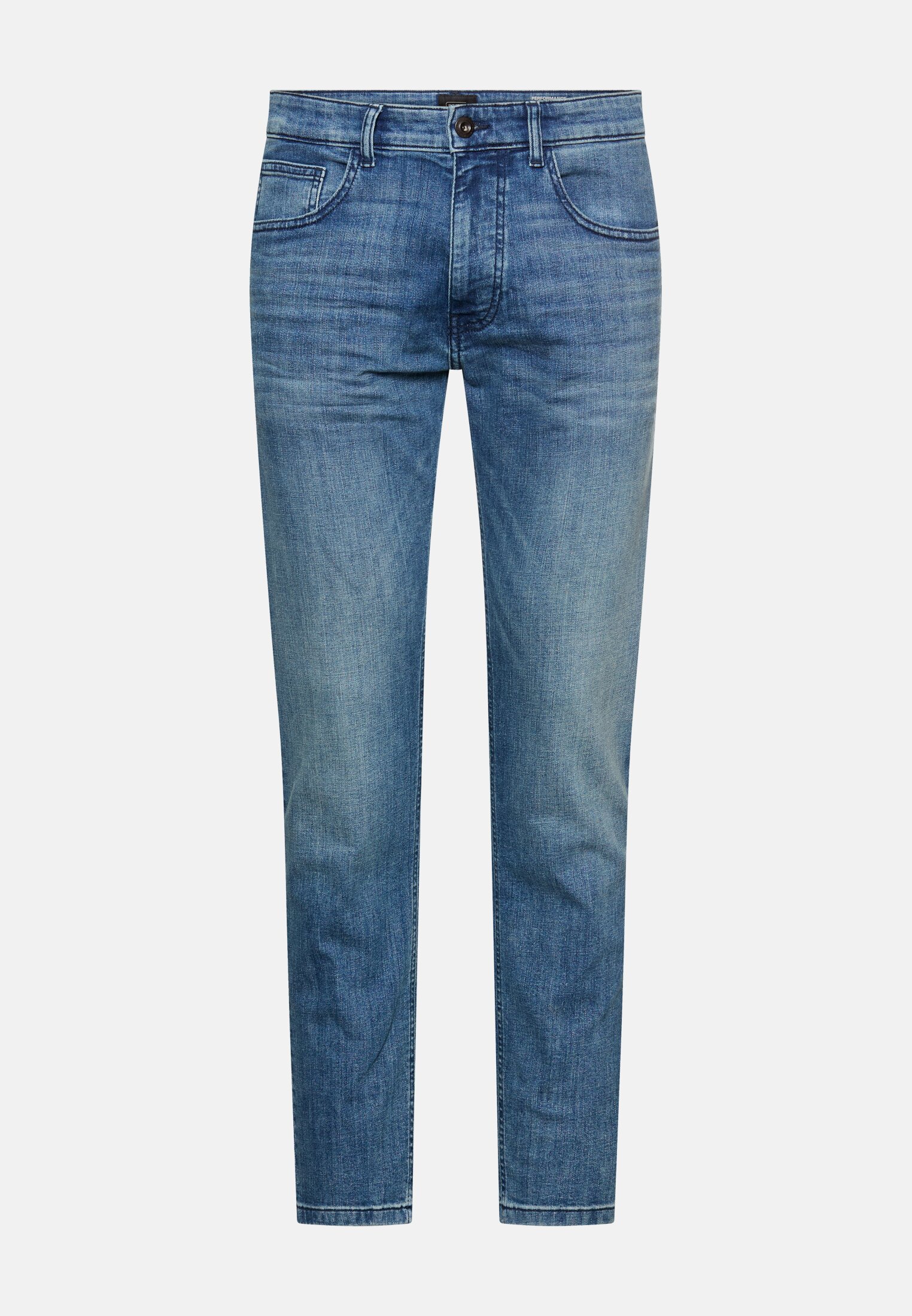 Herren Slim Fit 5-Pocket Jeans Dunkelblau frontal vorn