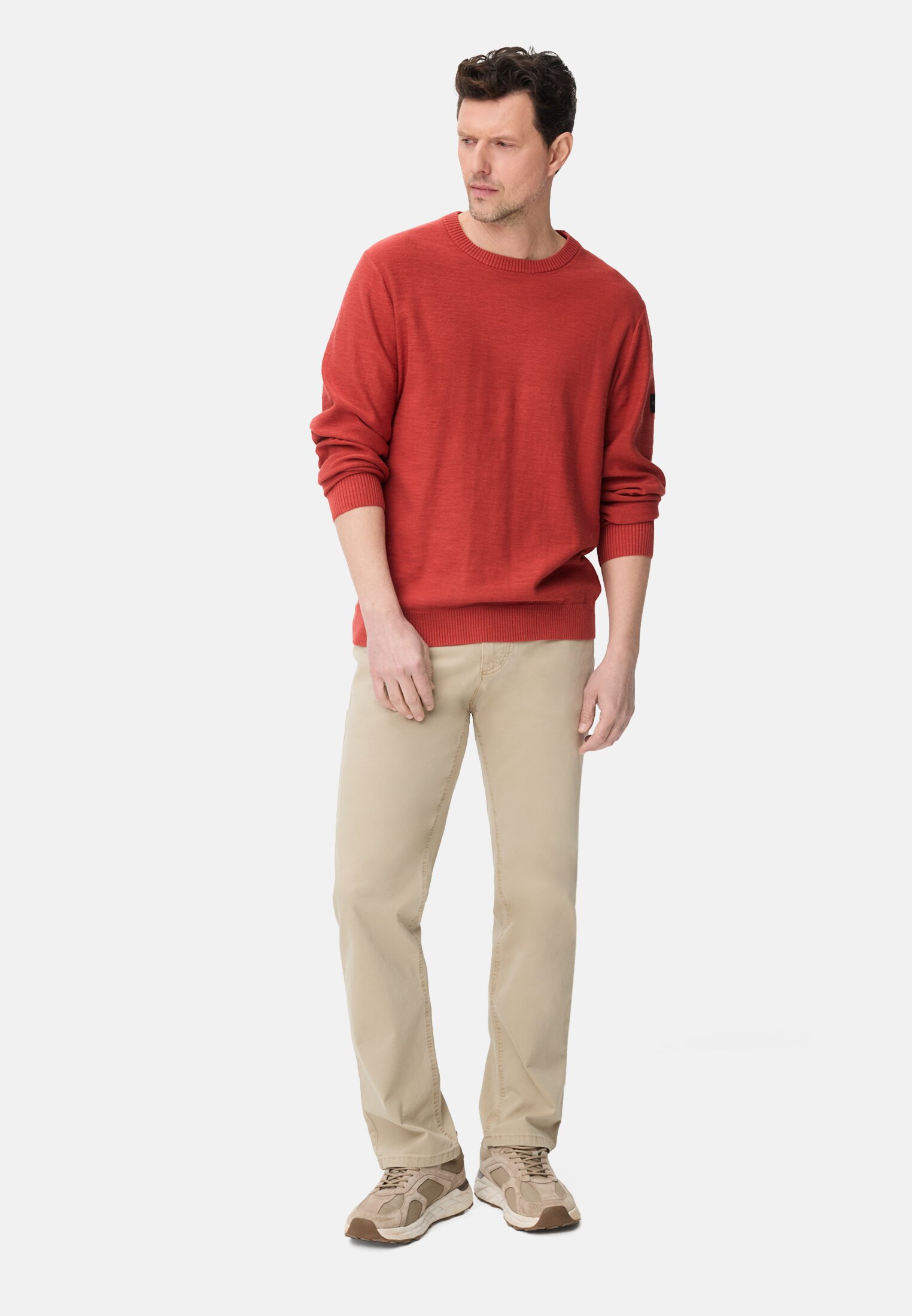 Heren Gebreide trui van puur katoen gedragen voor lichaam compleet