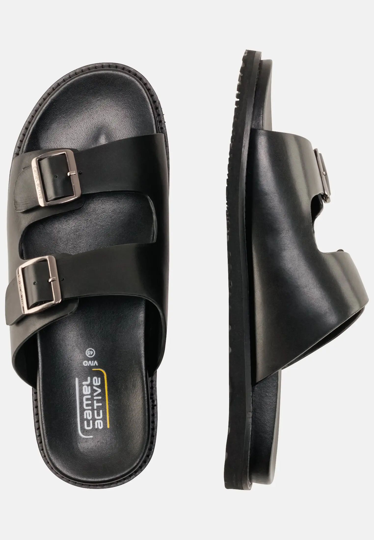 Strappy sandals for Men in black camel active
