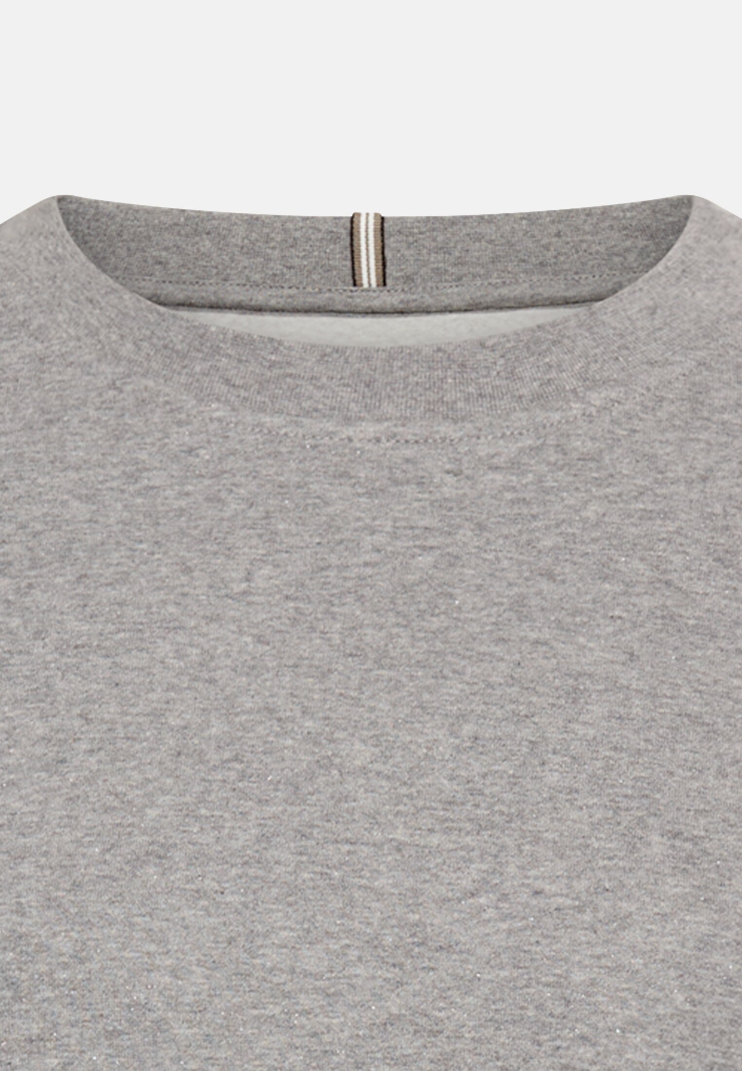 Damen Oversized Sweatshirt mit Rückenprint Grau vorne nah