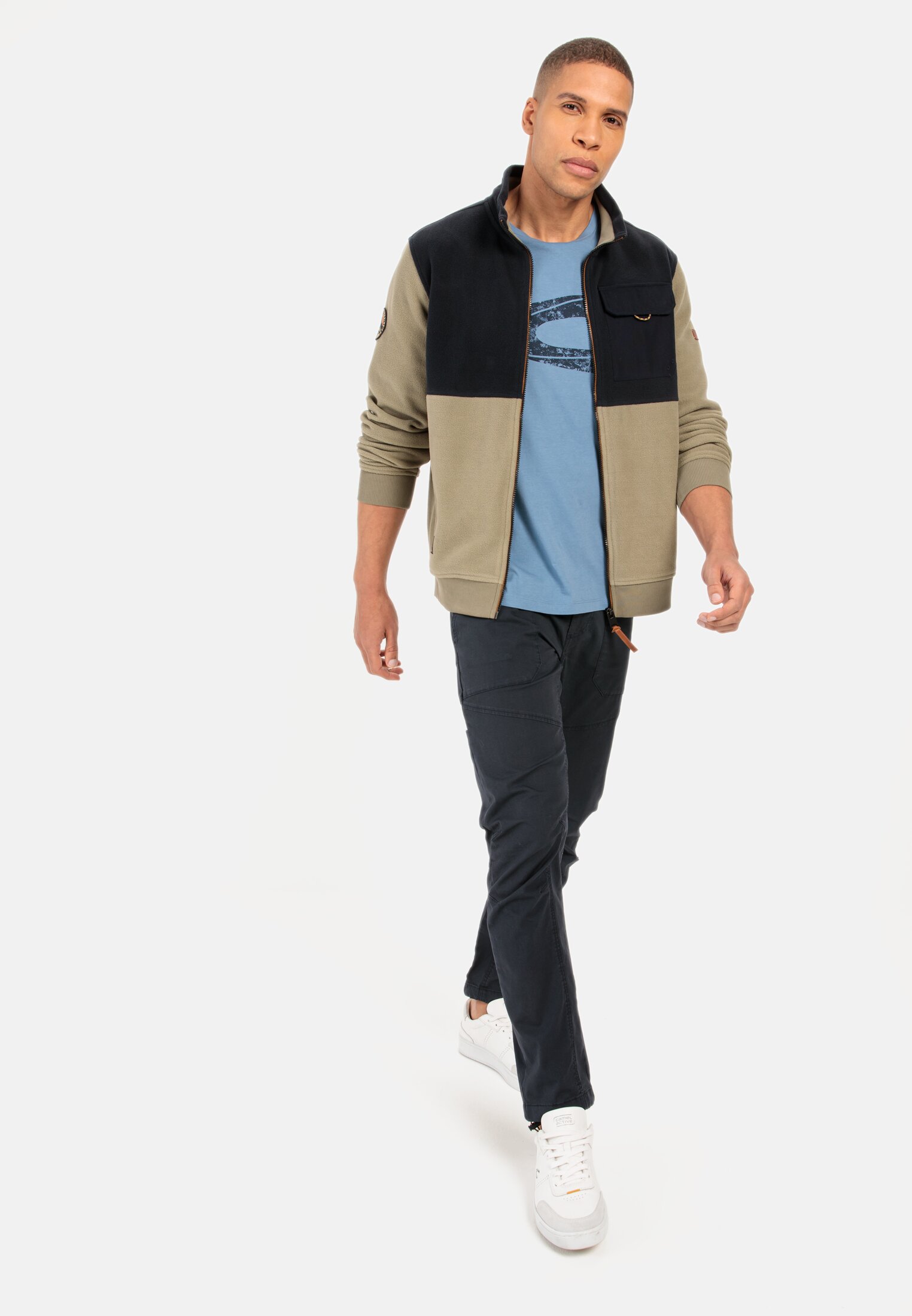 Fleecejacke für Herren in Khaki | M | camel active