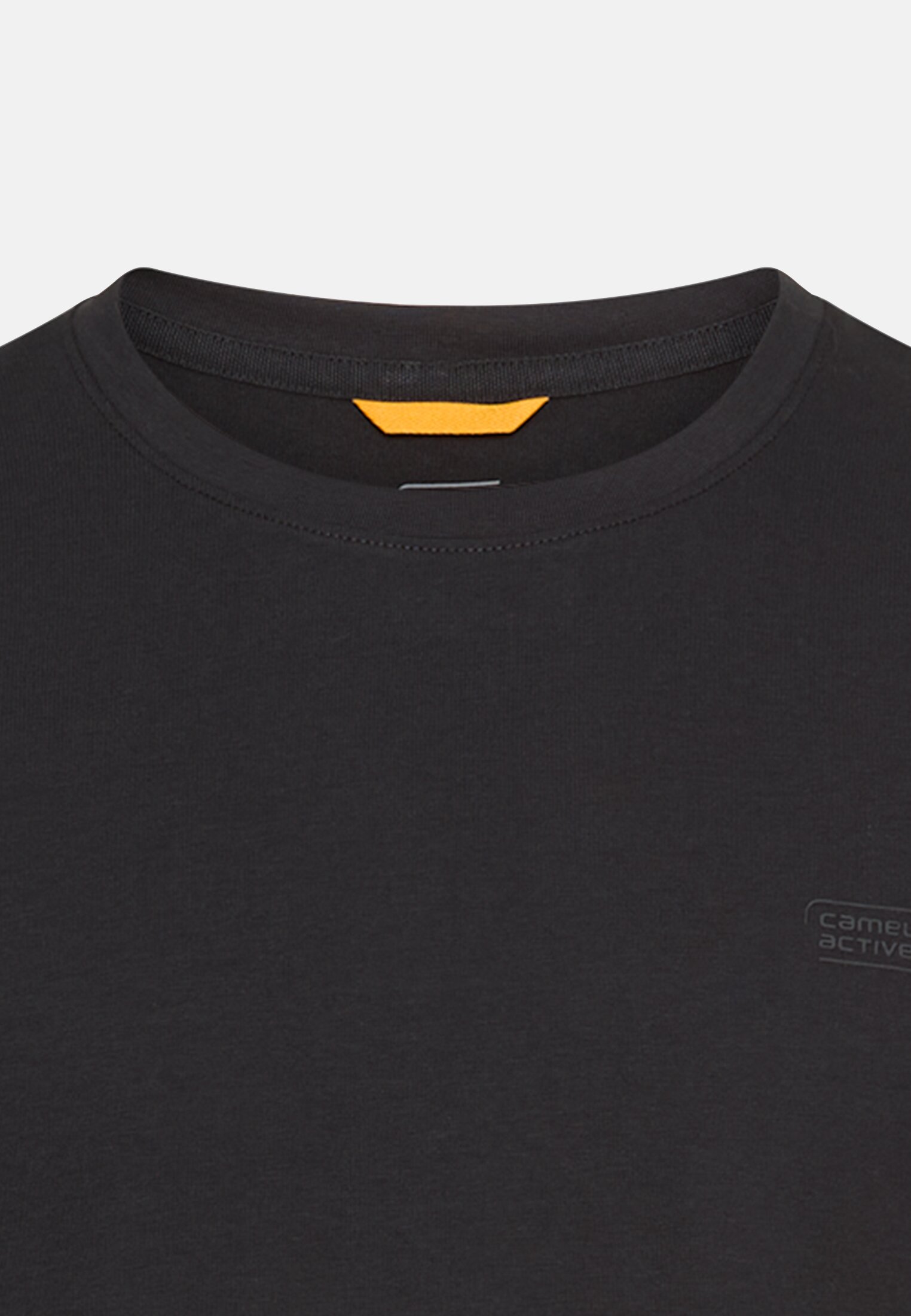 Herren fleXXXactive® Langarmshirt aus einem Baumwollmix Schwarz vorne nah