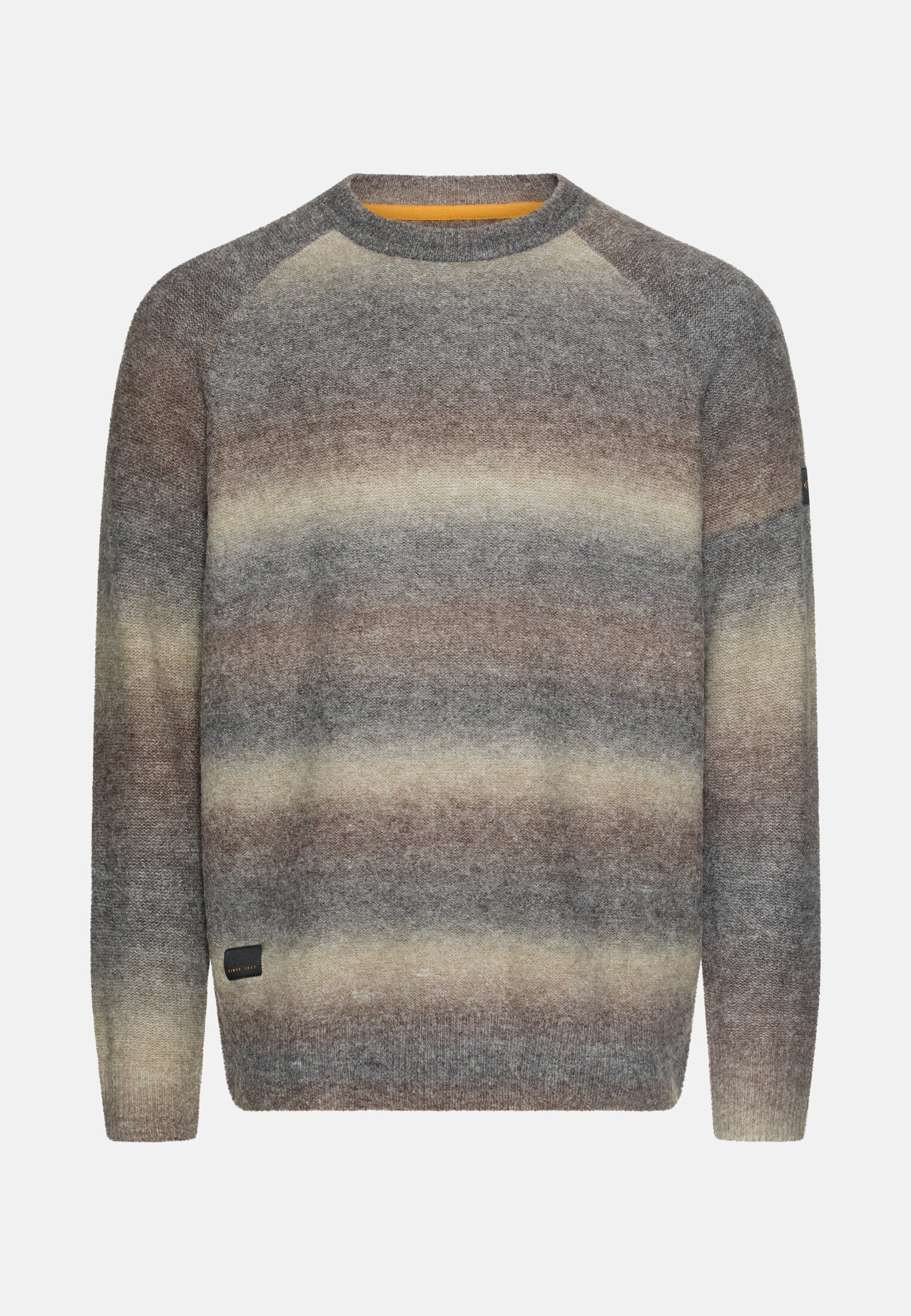 Herren Leichter Pullover mit Raglanärmeln Graugrün frontal vorn